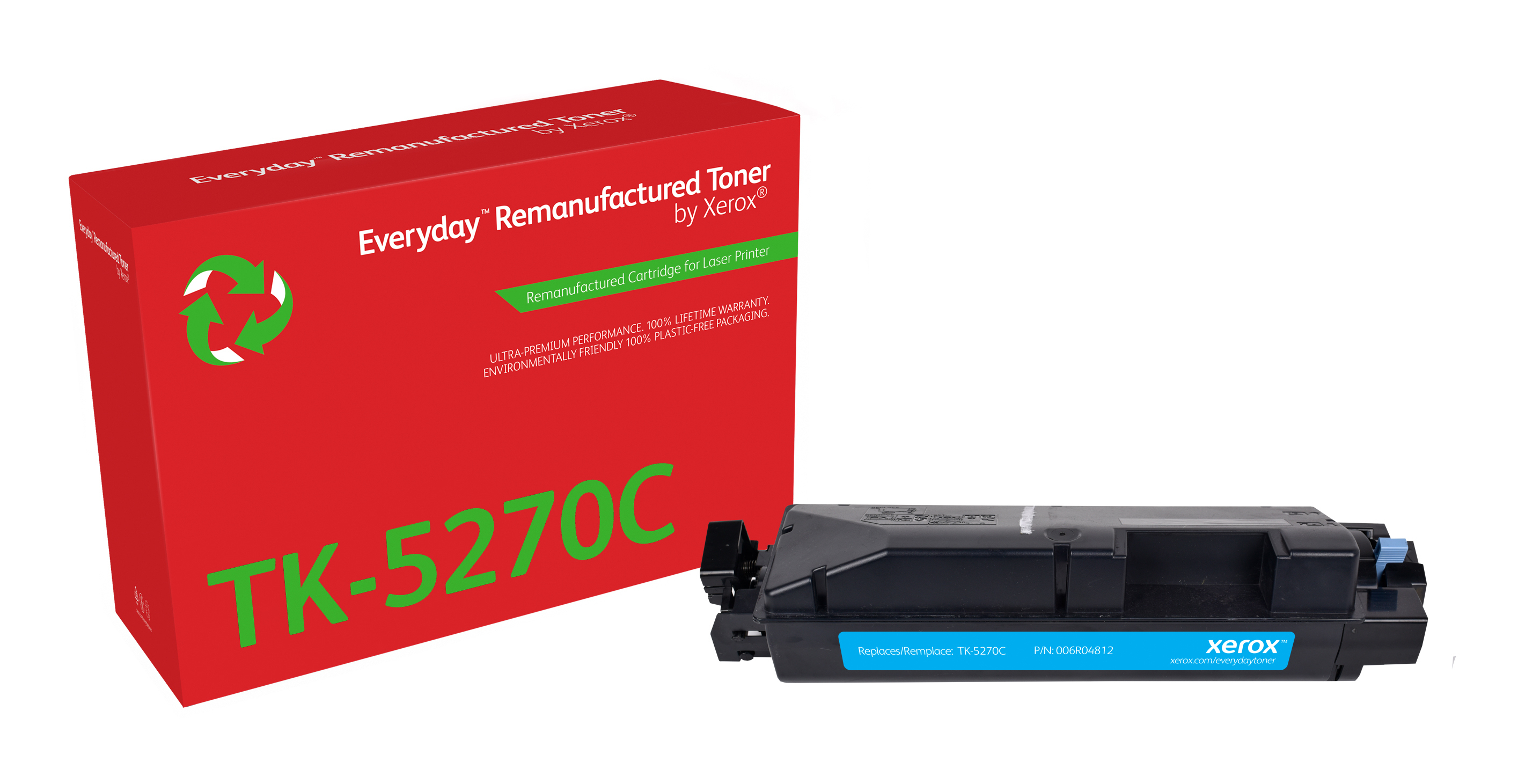 Everyday™ Cyan Remanufactured Toner by Xerox compatible with Kyocera TK-5270C, Standard kapacitet