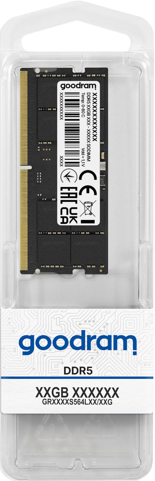 Goodram SODIMM GR5600S564L46/32G hukommelsesmodul 32 GB 1 x 32 GB DDR5 5600 MHz