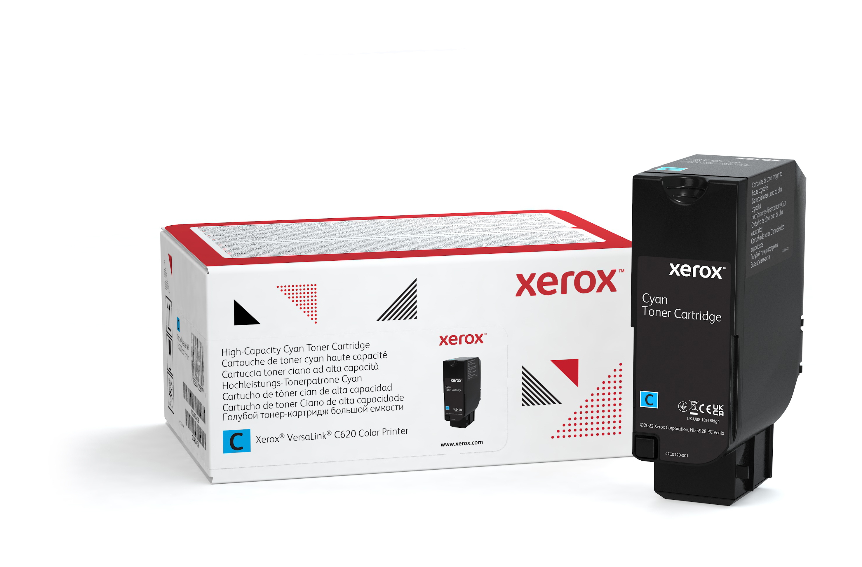 Xerox VersaLink C620 cyan tonerpatron med stor kapacitet (12.000 sider)