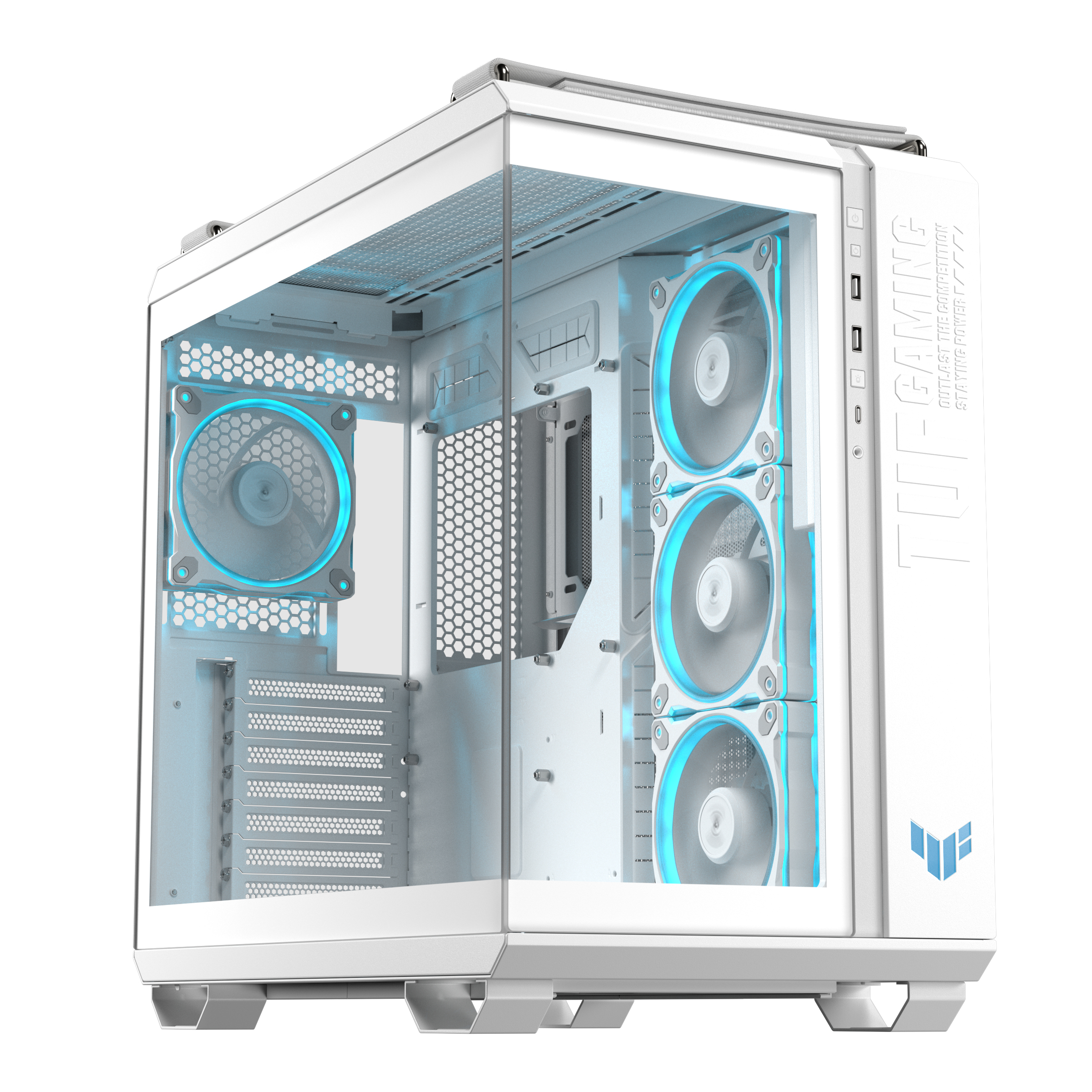ASUS TUF GAMING GT502 Horizon TG ARGB White Midi Tower Hvid