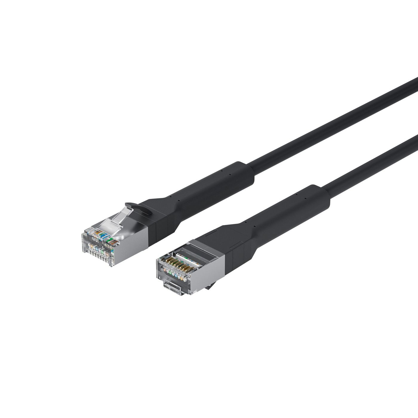 Lanview LV-6AFTP-FLEX-ANG-10B netværkskabel Sort 10 m Cat6a U/FTP (STP)
