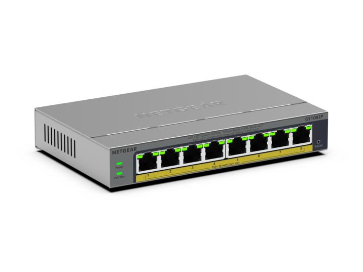 NETGEAR GS108EP Administreret L2/L3 Gigabit Ethernet (10/100/1000) Grå