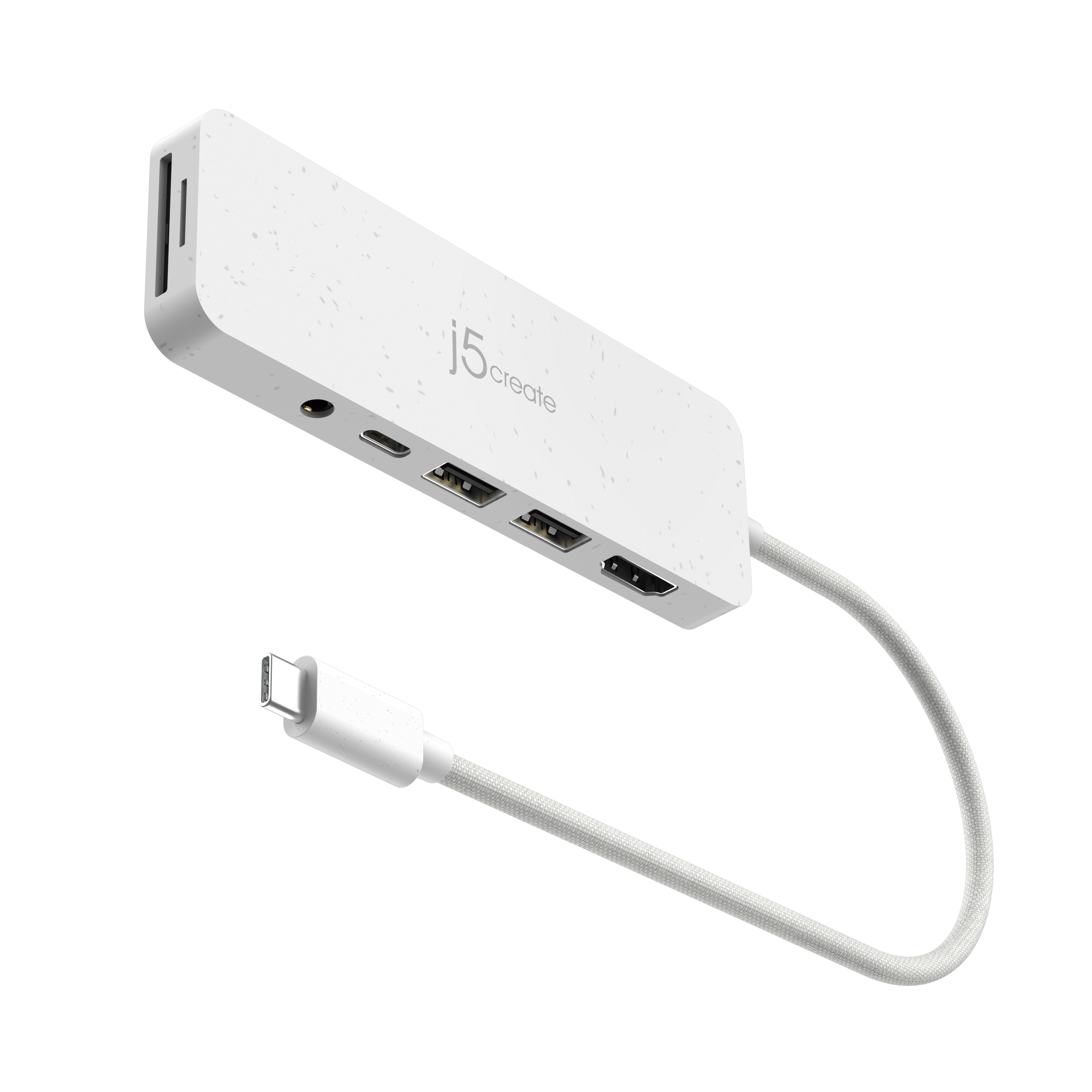 j5create JCD373EW-N Miljøvenlig USB-C®-hub med flere porte og strømforsyning