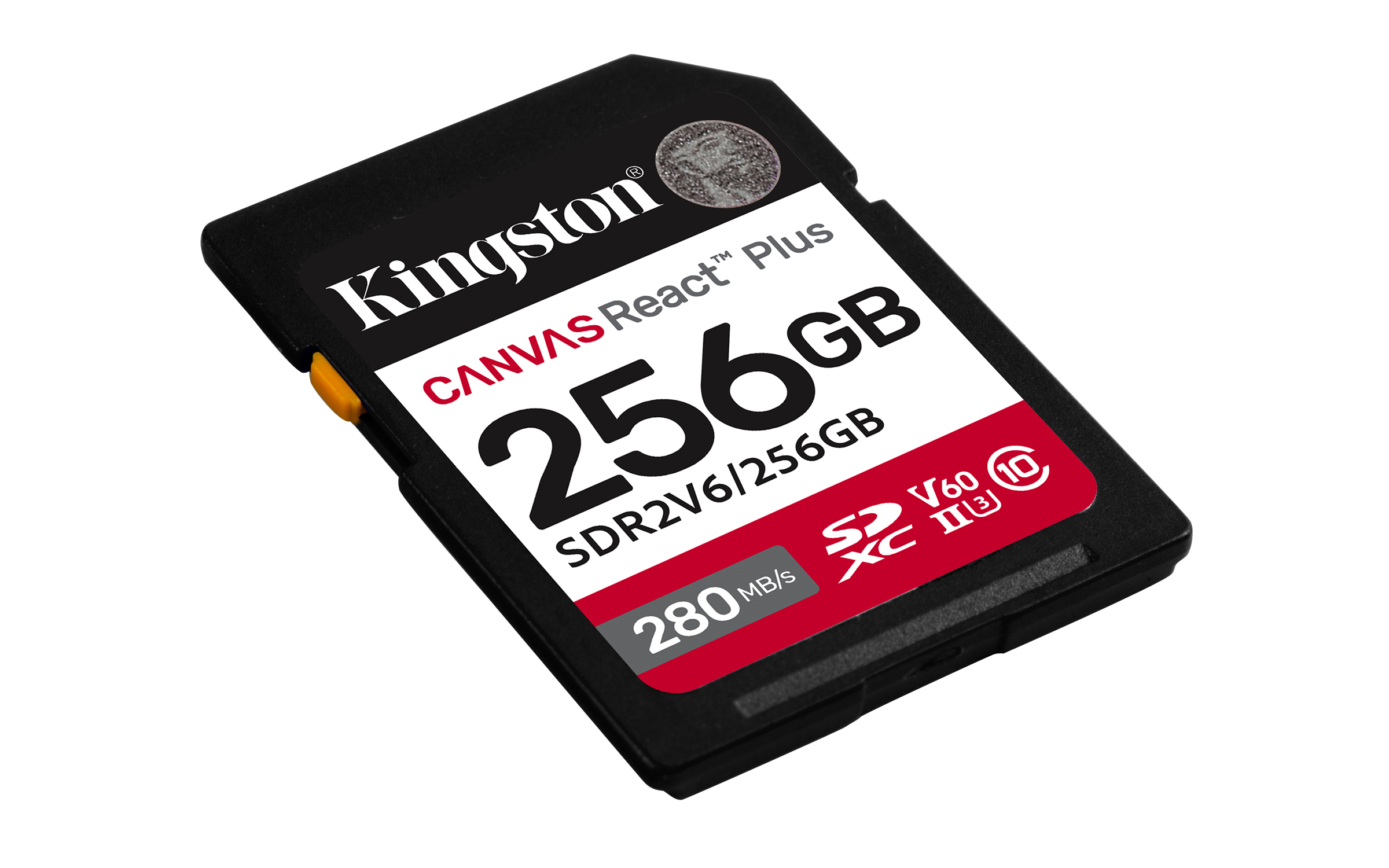 Kingston Technology 256 GB Canvas React Plus SDXC UHS-II 280R/150W U3 V60 til fuld HD/4K