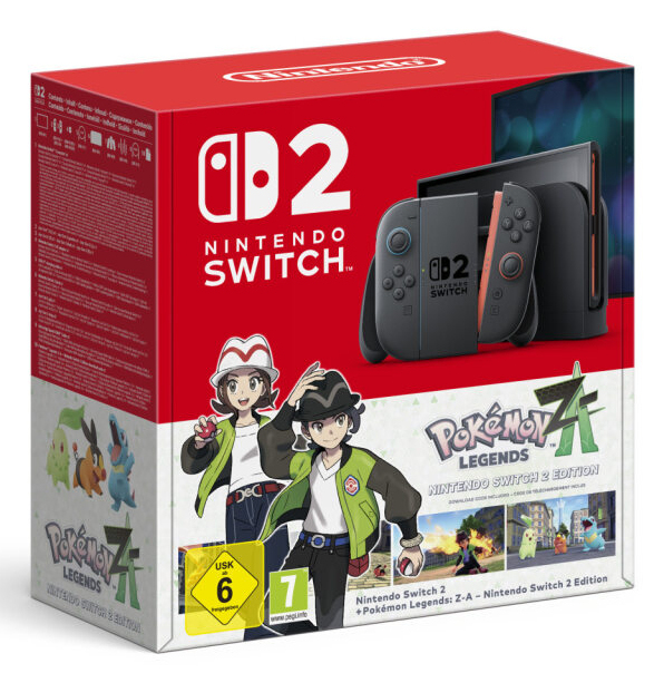 Nintendo Switch 2 + Pokémon Legends: Z-A: Switch 2 Edition bærbar spilkonsol 20,1 cm (7.9") 256 GB Berøringsskærm Wi-Fi Sort