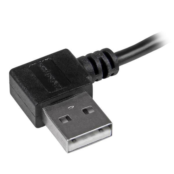 StarTech.com USB2AUB2RA1M USB-kabel USB 2.0 1 m USB A Micro-USB B Sort