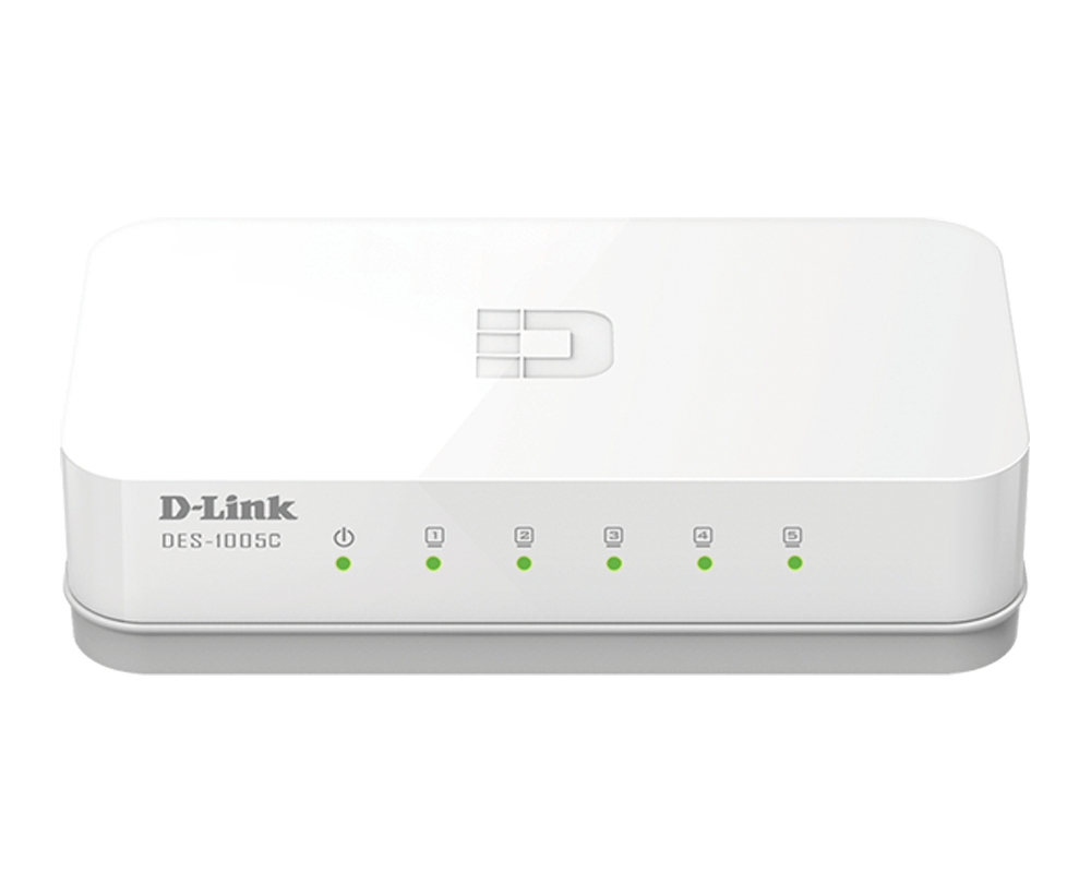 D-Link ES-1005C/E Ikke administreret Fast Ethernet (10/100) Desktop Hvid