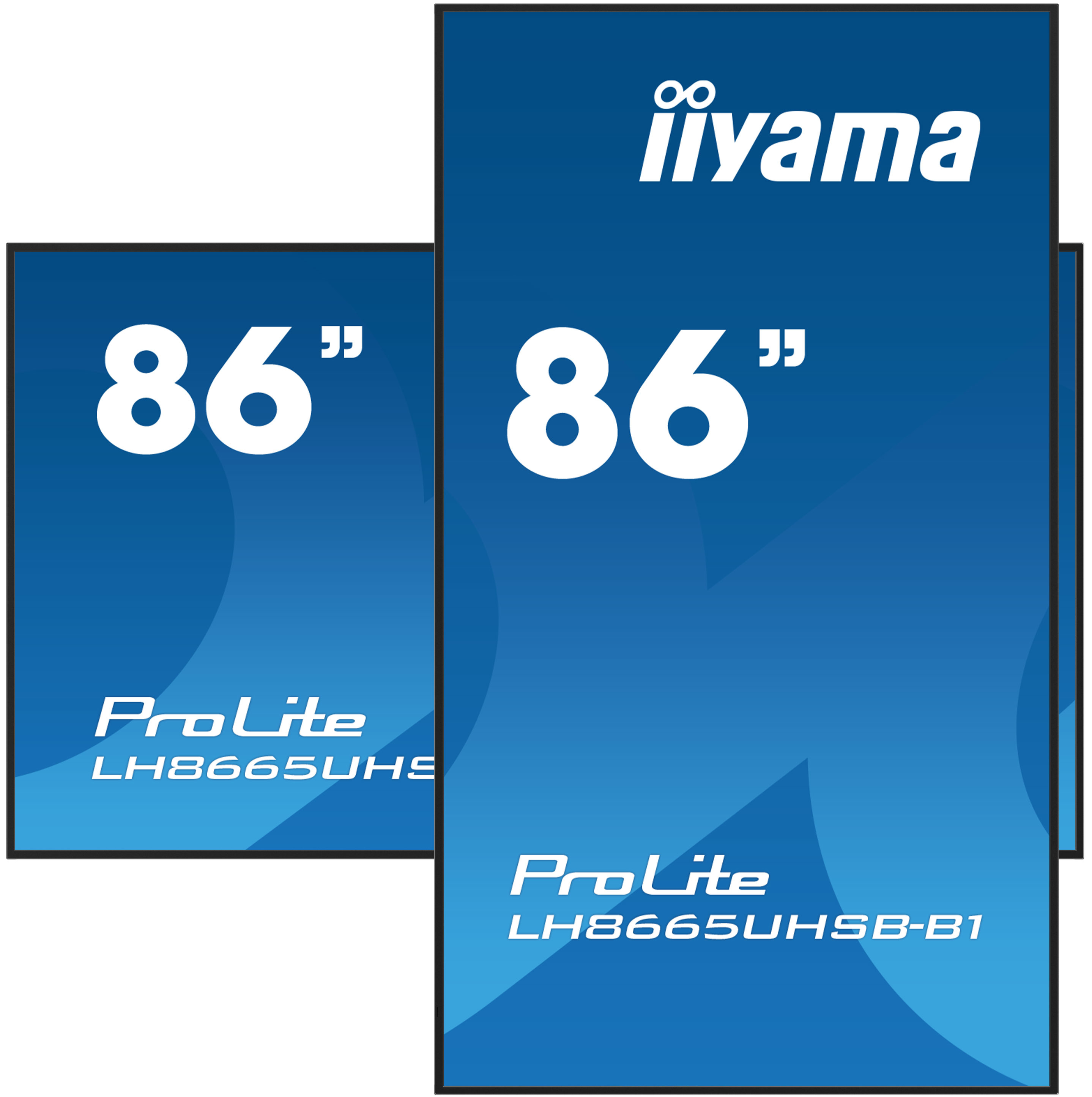 iiyama LH8665UHSB-B1 skilte display Kiosk design 2,18 m (86") LED Wi-Fi 800 cd/m² 4K Ultra HD Sort Indbygget processer Android 11 24/7