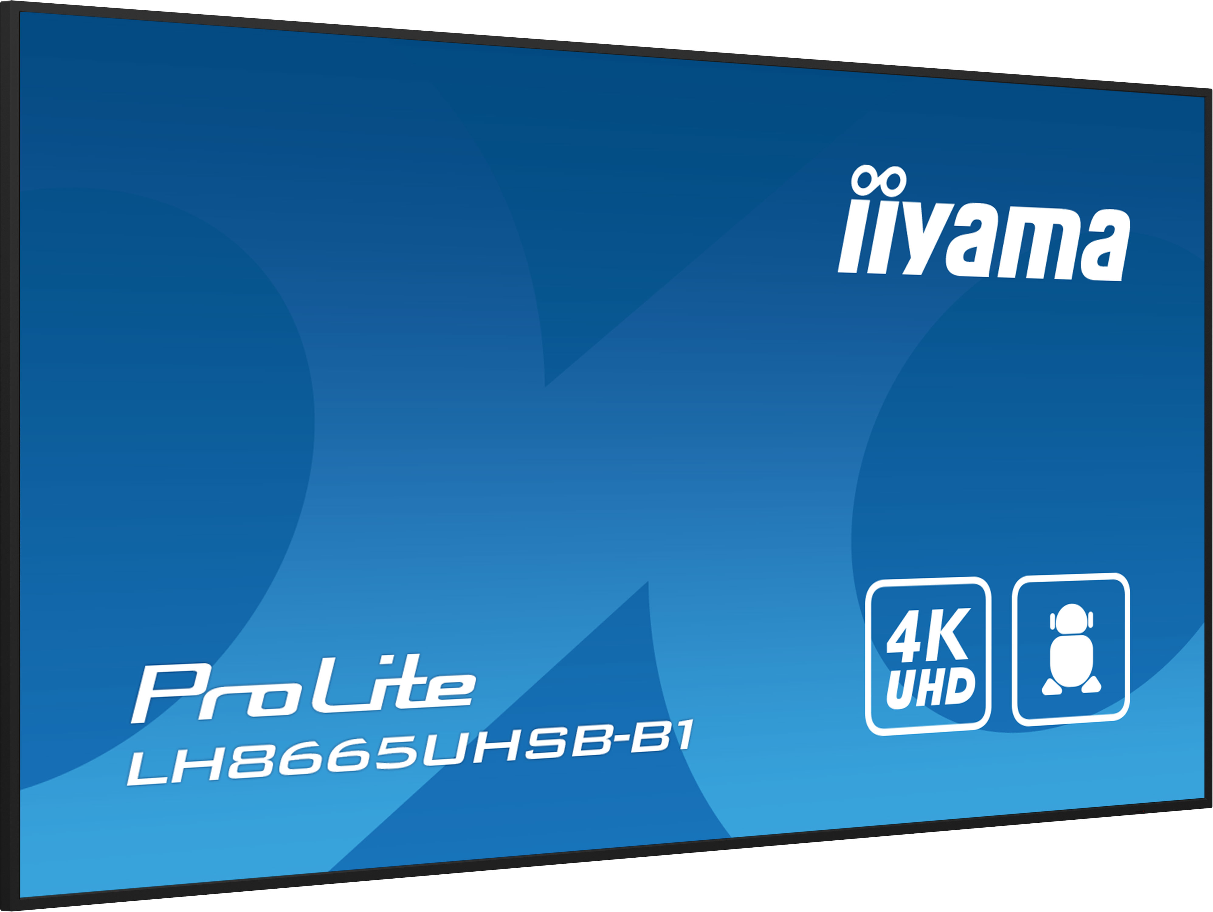 iiyama LH8665UHSB-B1 skilte display Kiosk design 2,18 m (86") LED Wi-Fi 800 cd/m² 4K Ultra HD Sort Indbygget processer Android 11 24/7