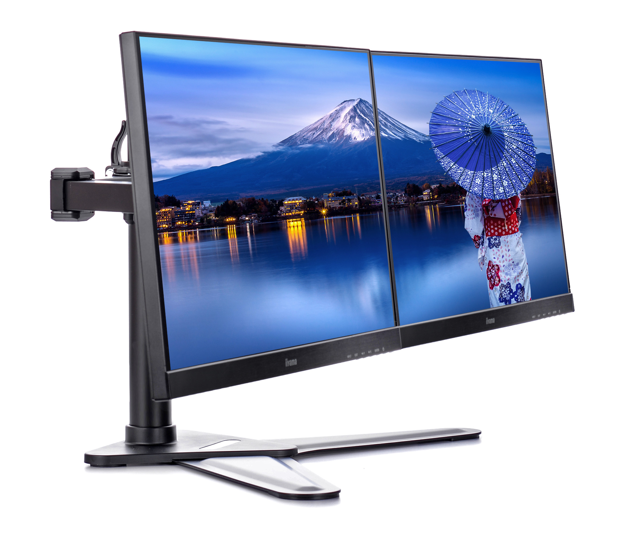 iiyama DS1002D-B1 skærmbeslag og -stativer 81,3 cm (32") Skrivebord Sort