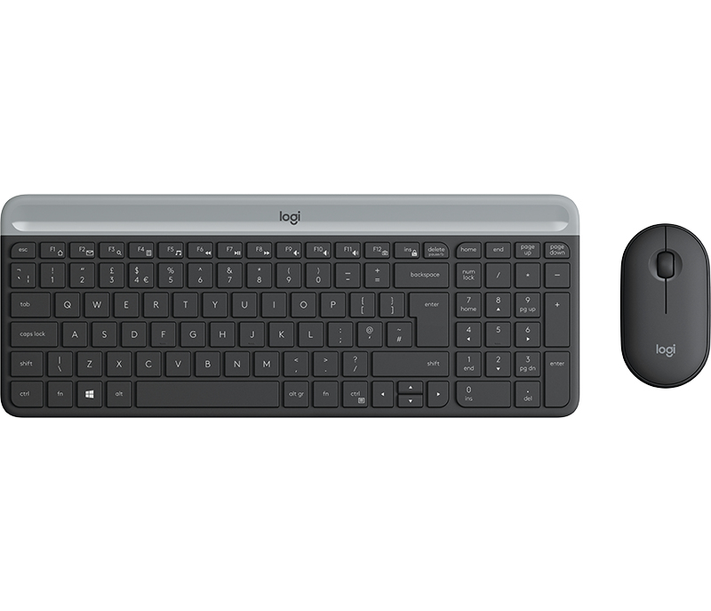 Logitech MK470 tastatur Mus inkluderet Kontor RF trådløst QWERTY Tjekkisk Grafit