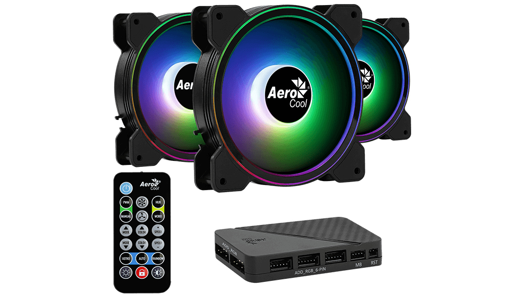 Aerocool Saturn 12F ARGB Pro Computerkabinet Ventilator 12 cm Sort