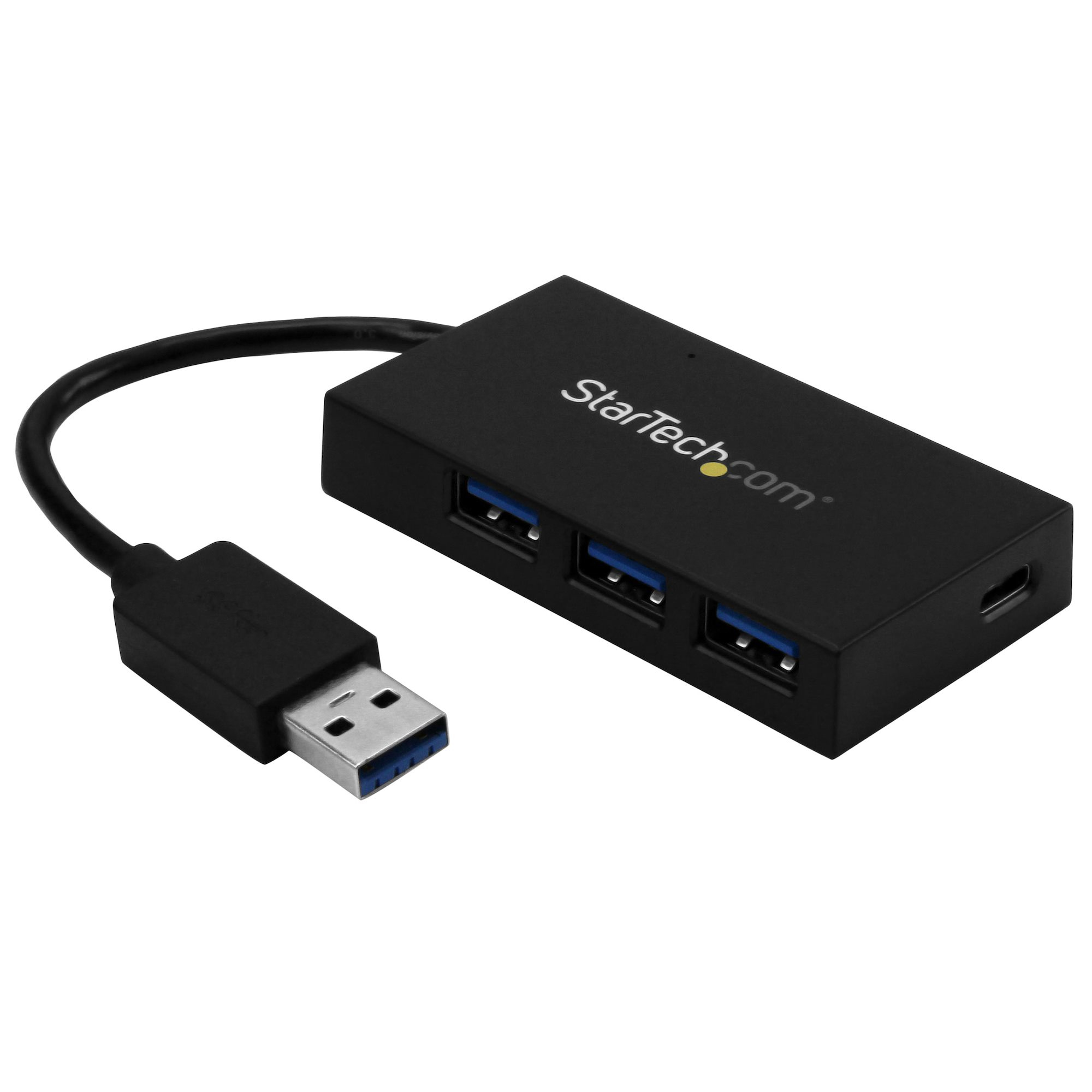 StarTech.com HB30A3A1CSFS interface hub USB 3.2 Gen 1 (3.1 Gen 1) Type-A 5000 Mbit/s Sort