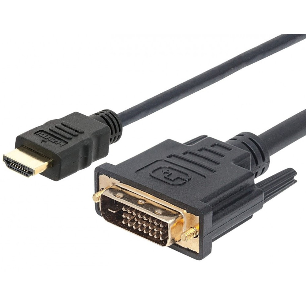 Techly 5.0m HDMI - DVI-D M/M 5 m Sort