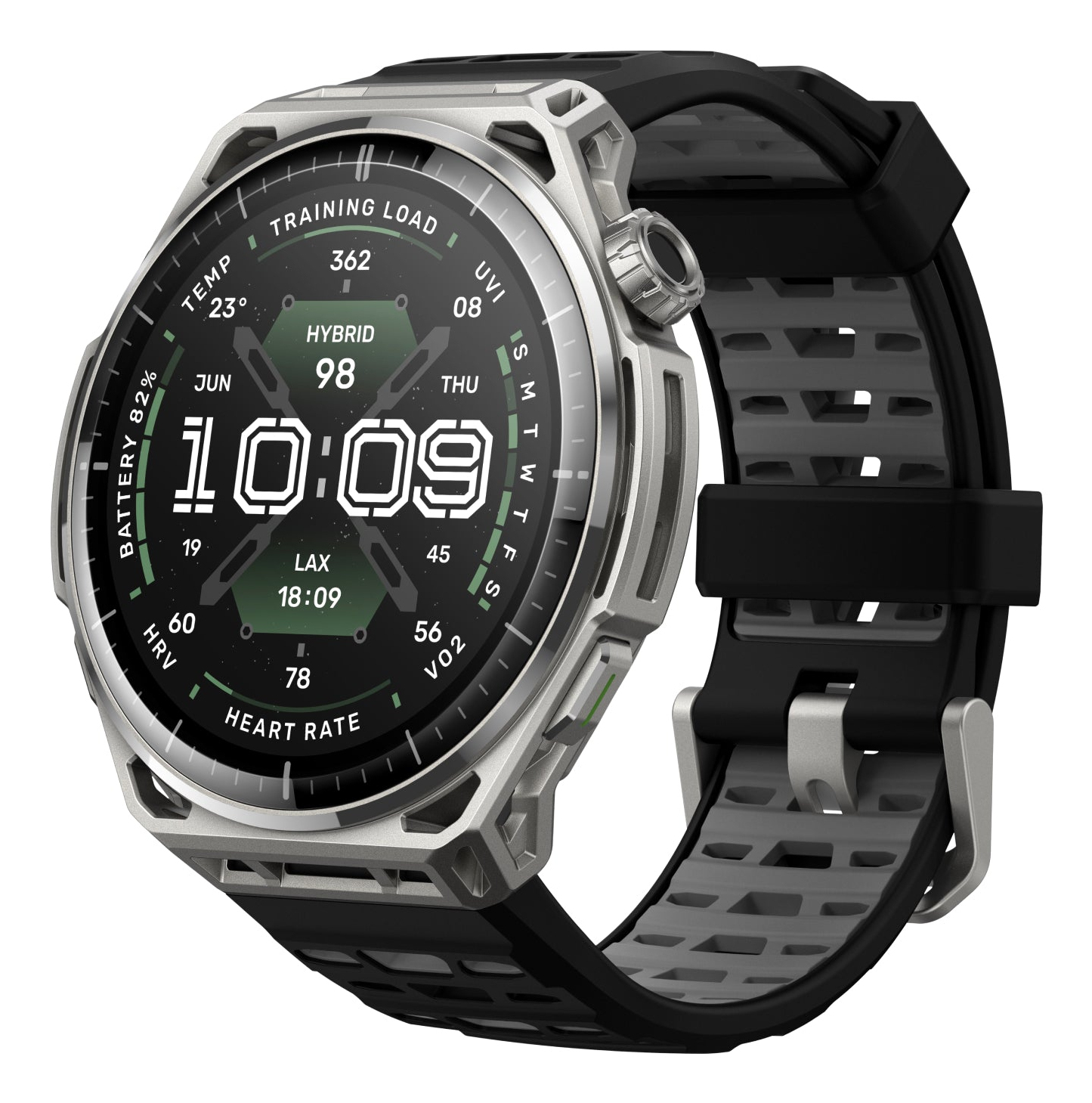 Amazfit Balance 3 3,81 cm (1.5") AMOLED 51 mm Digital 480 x 480 pixel Berøringsskærm Rustfrit stål Wi-Fi GPS (satellit)