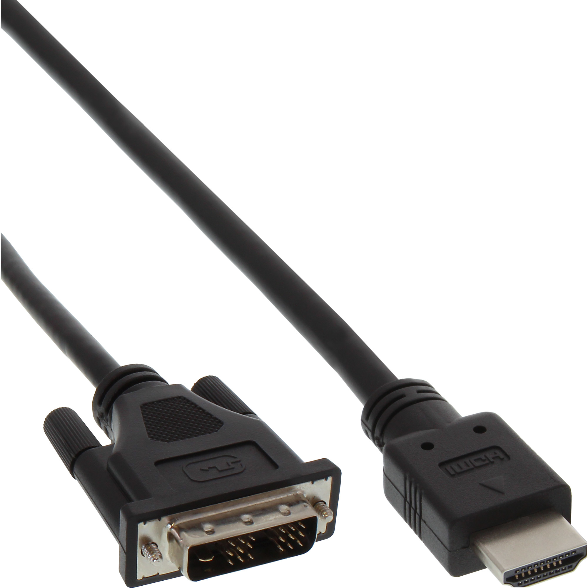 InLine 17659E videokabel adapter 0,5 m HDMI DVI Sort