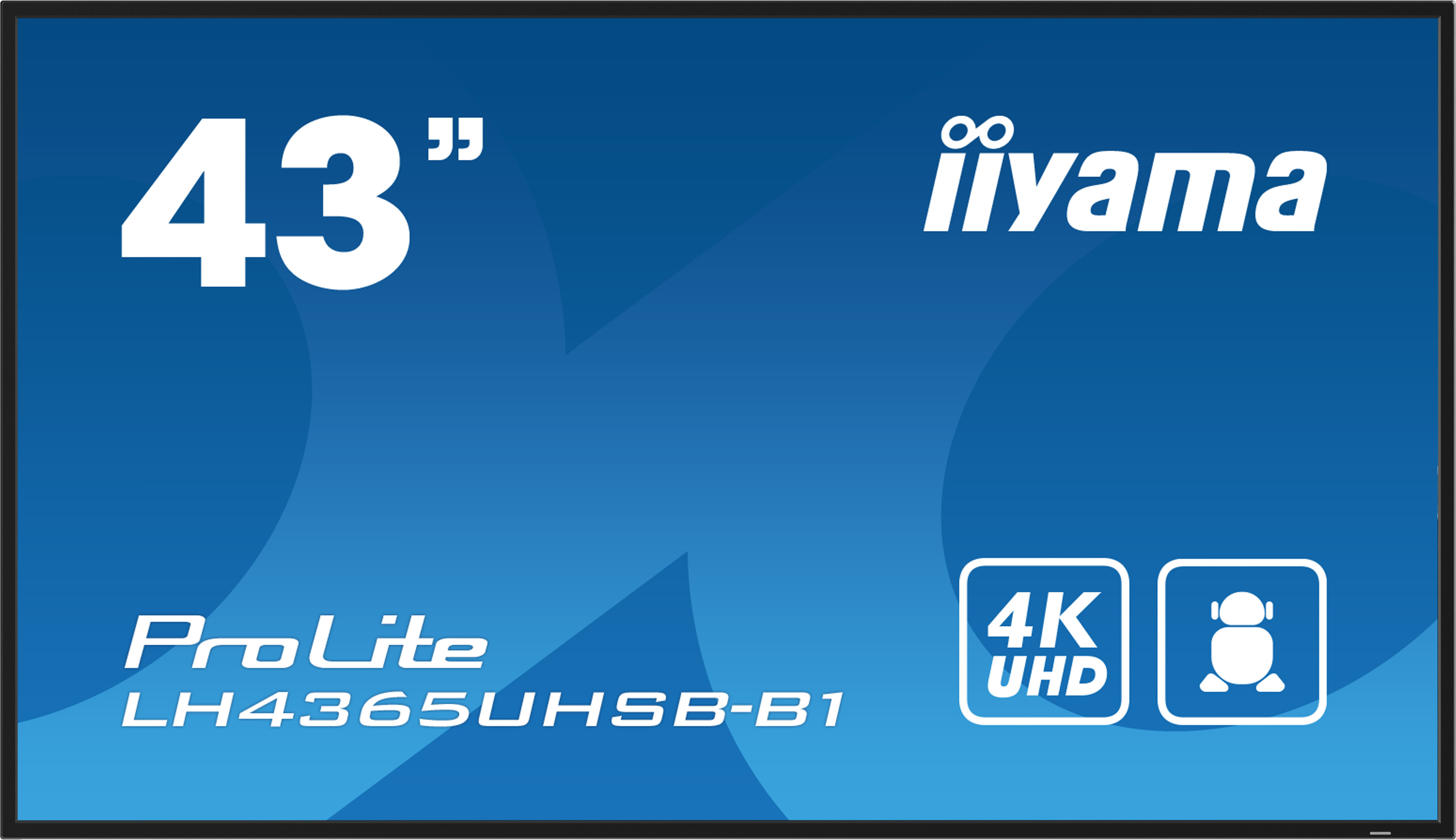 iiyama LH4365UHSB-B1 skilte display Kiosk design 108 cm (42.5") LED Wi-Fi 800 cd/m² 4K Ultra HD Sort Indbygget processer Android 11 24/7