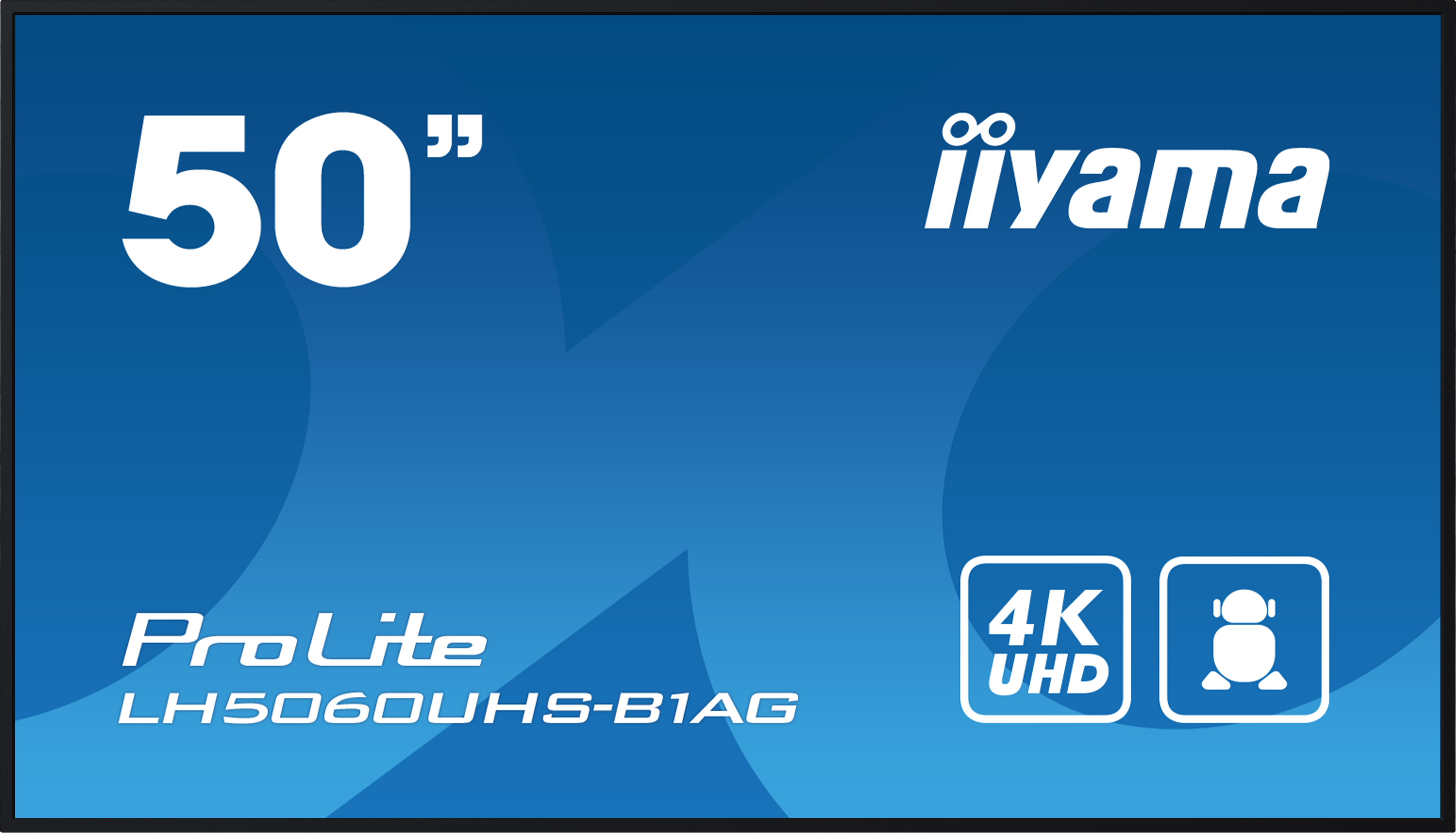 iiyama LH5060UHS-B1AG skilte display Digital A-tavle 125,7 cm (49.5") LED Wi-Fi 500 cd/m² 4K Ultra HD Sort Indbygget processer Android 11 24/7