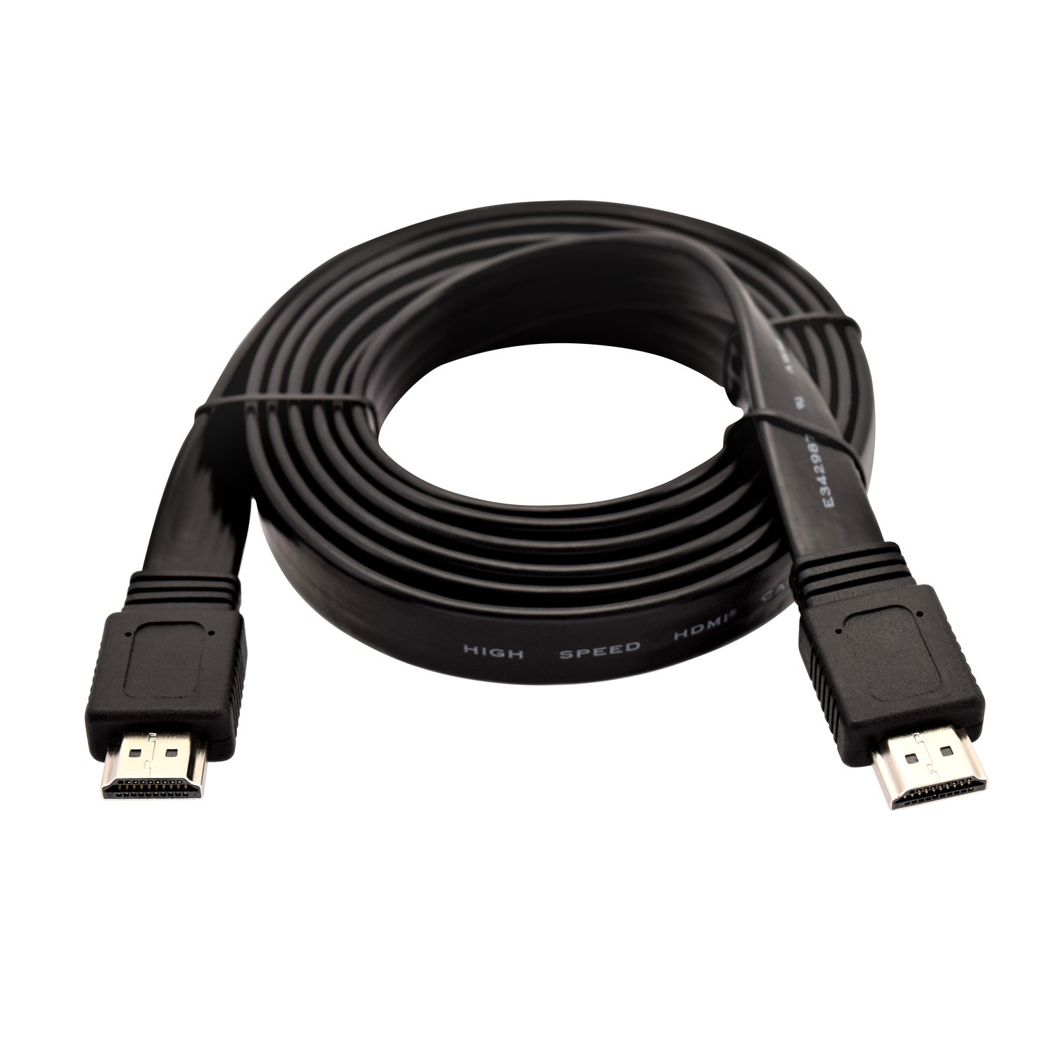 V7 V7HDMI4FL-02M-BK-1E HDMI-kabel 2 m HDMI Type A (Standard) Sort