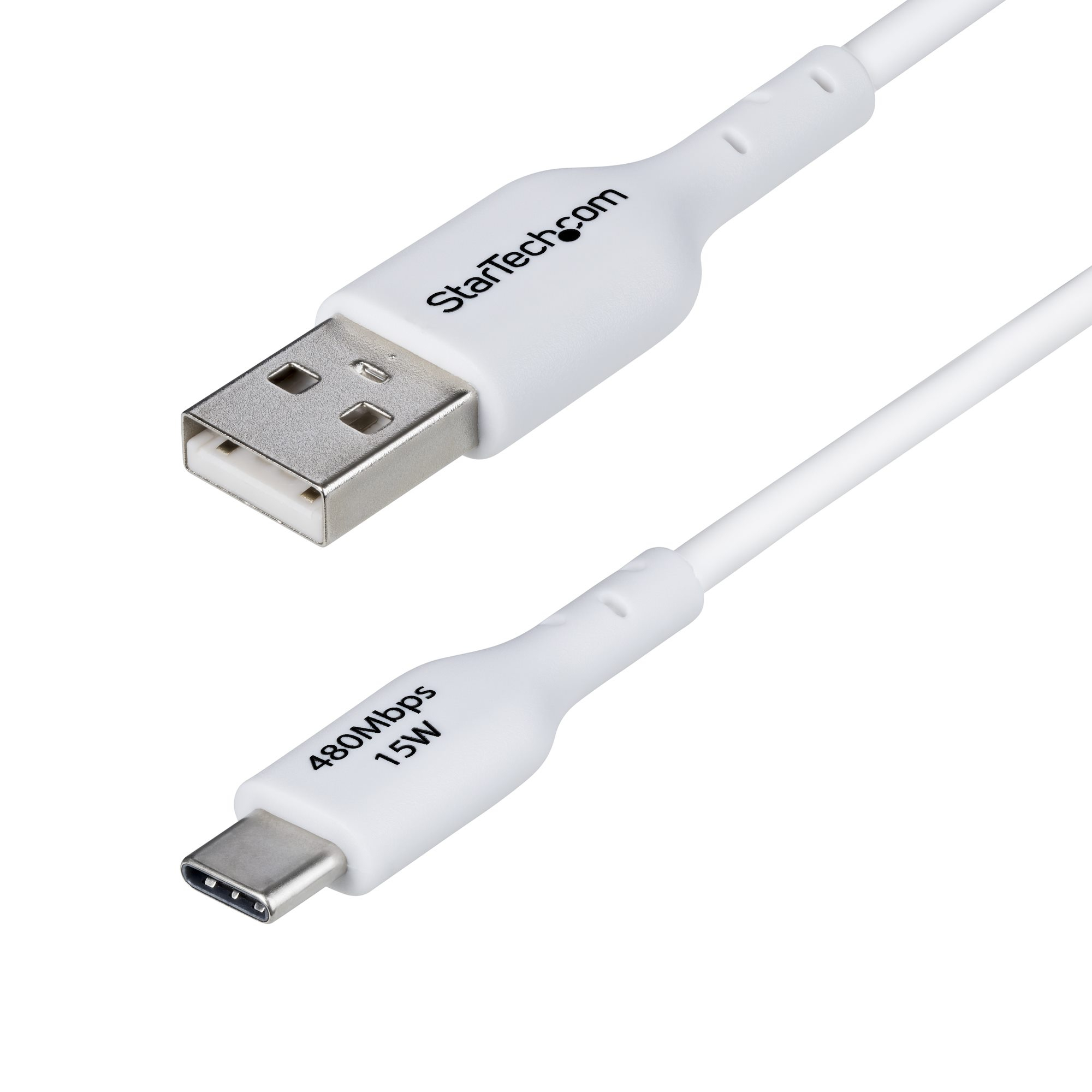StarTech.com USB2AC1MNCWHE USB-kabel USB 2.0 1 m USB A USB C Hvid
