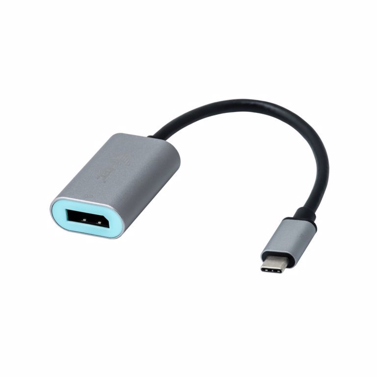 i-tec Metal C31METALDP60HZ videokabel adapter 0,15 m USB Type-C Display Port Grå, Turkis