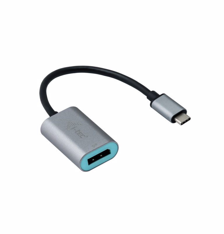 i-tec Metal C31METALDP60HZ videokabel adapter 0,15 m USB Type-C Display Port Grå, Turkis