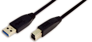 LogiLink 1m USB 3.0 USB-kabel USB 3.2 Gen 1 (3.1 Gen 1) USB A USB B 5 Gbit/sek. Sort