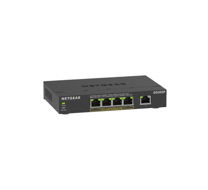 NETGEAR GS305Pv3 Ikke administreret Gigabit Ethernet (10/100/1000) Strøm over Ethernet (PoE) Sort