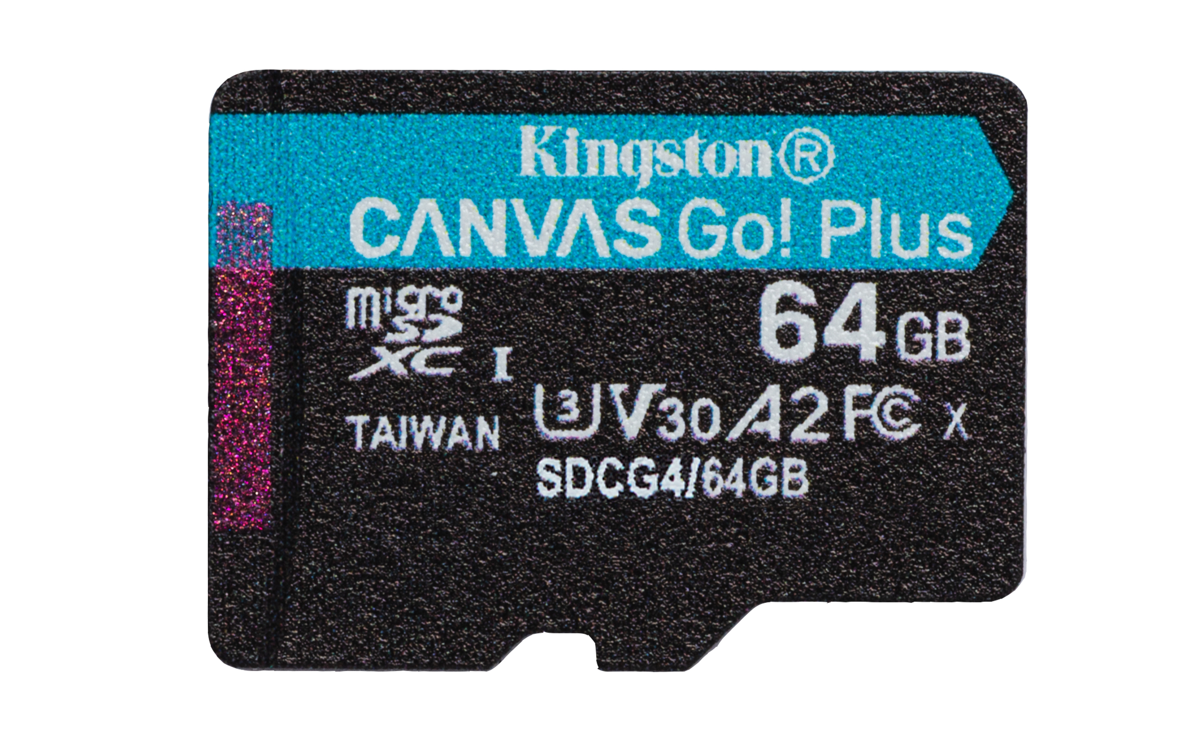 Kingston Technology 64 GB microSDXC Canvas Go! Plus Gen4 200R A2 U3, enkelt pakke uden ADP