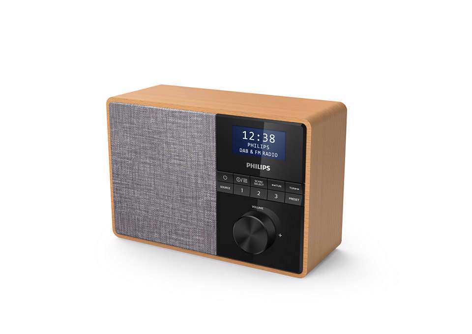 Philips TAR5505/10 radio Bærbar Digital Sort, Grå, Træ