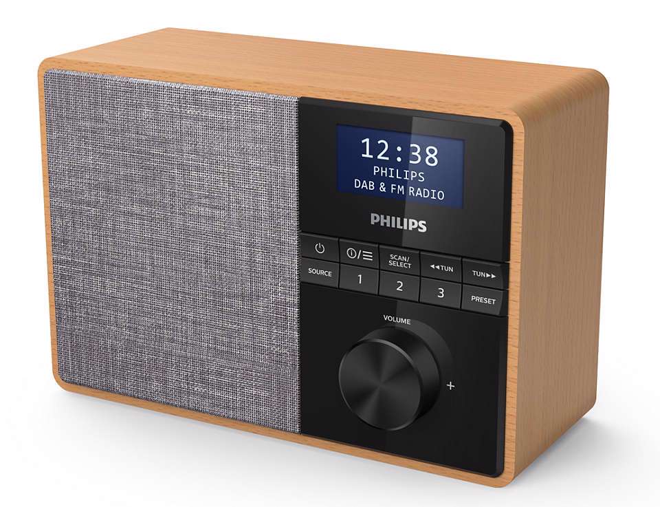 Philips TAR5505/10 radio Bærbar Digital Sort, Grå, Træ