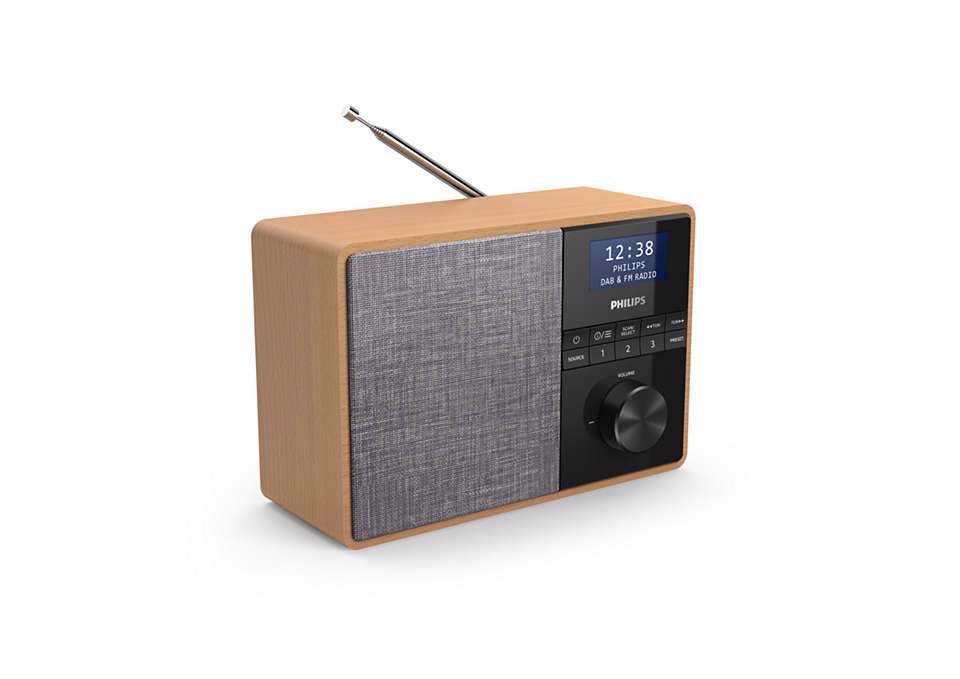 Philips TAR5505/10 radio Bærbar Digital Sort, Grå, Træ