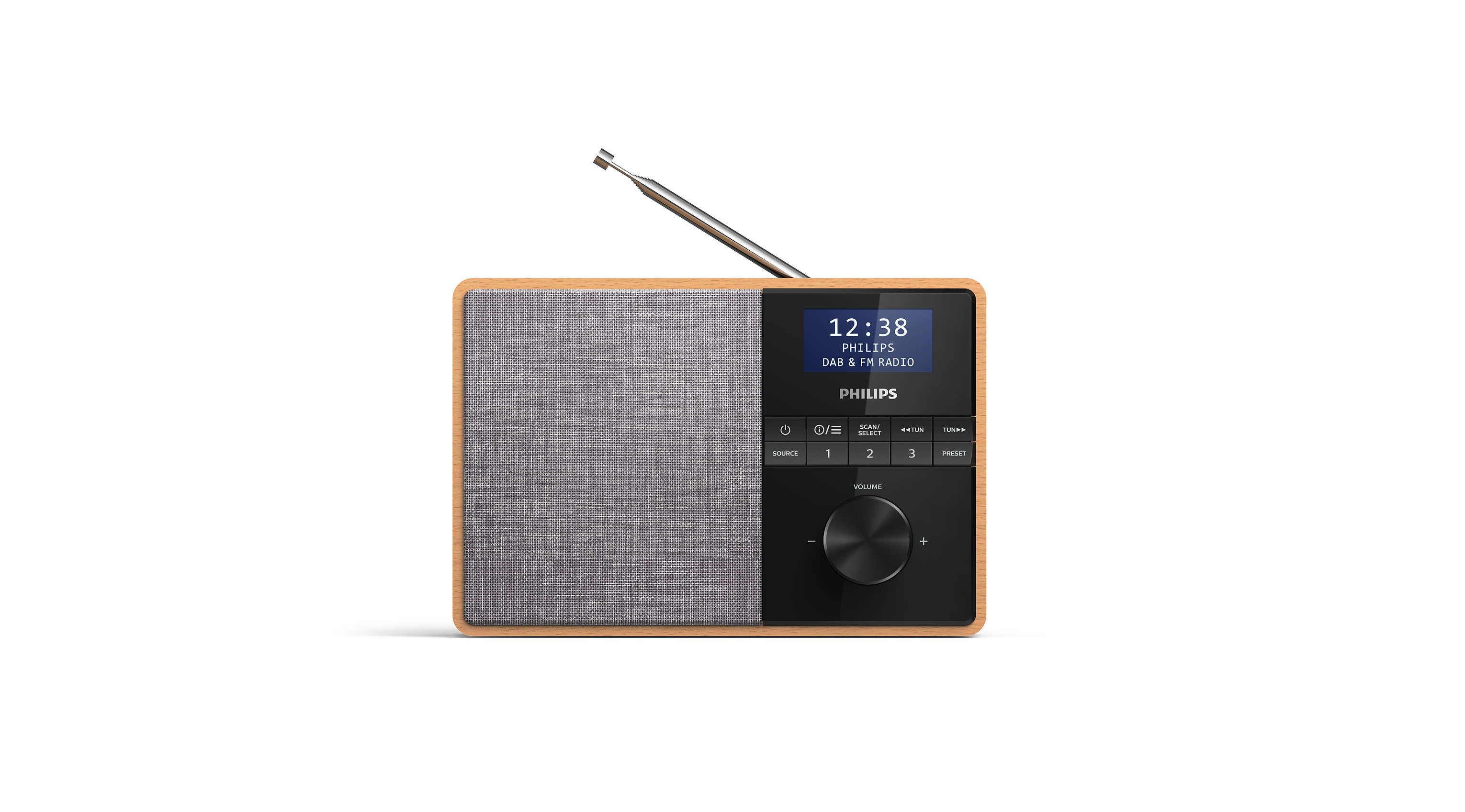 Philips TAR5505/10 radio Bærbar Digital Sort, Grå, Træ