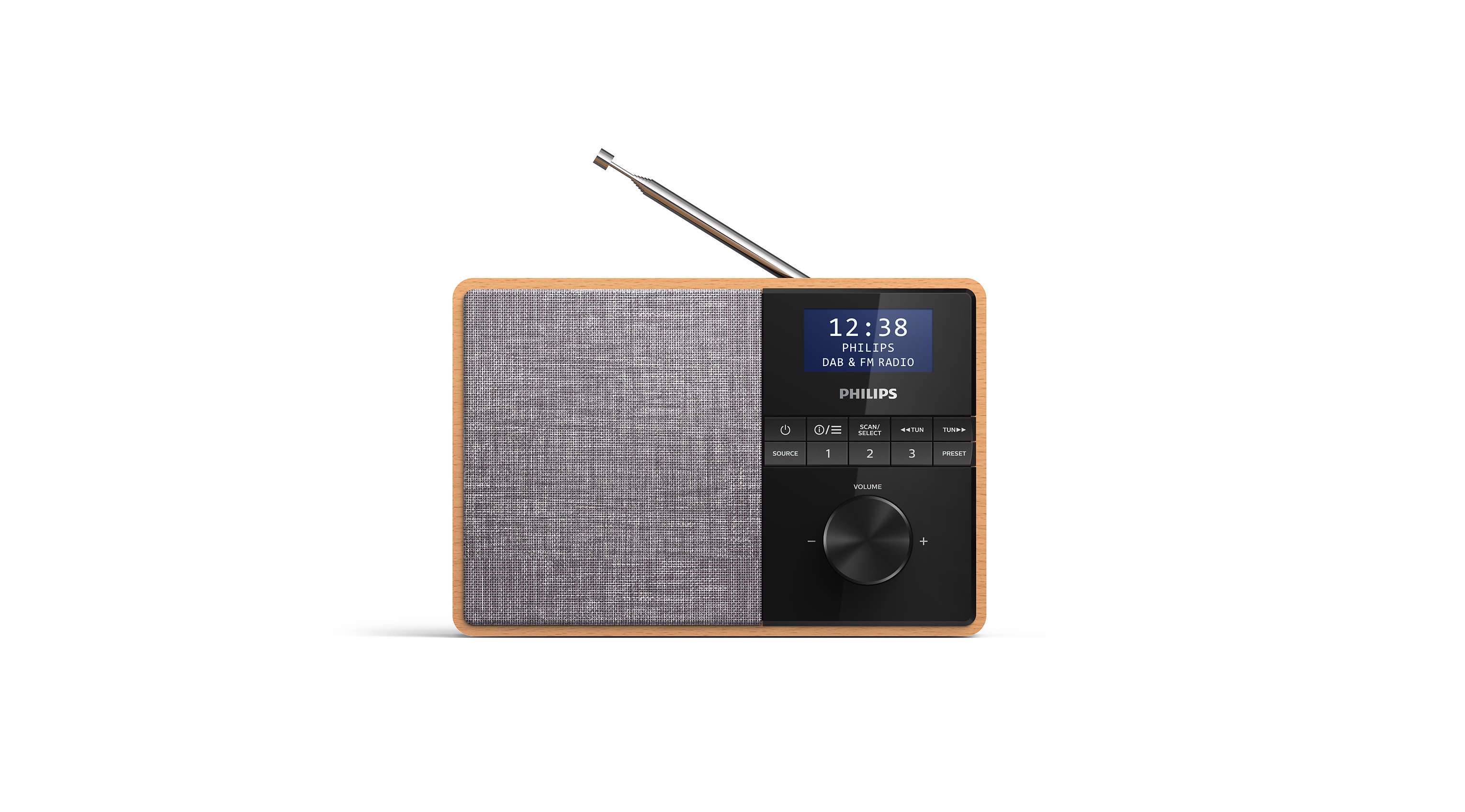 Philips TAR5505/10 radio Bærbar Digital Sort, Grå, Træ