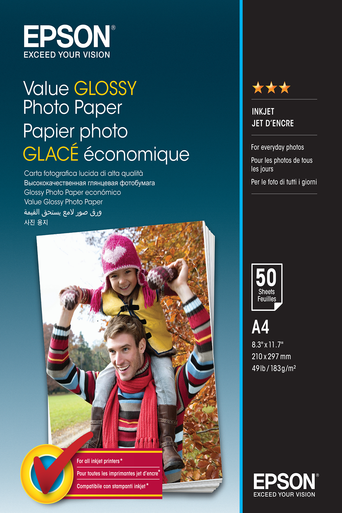 Epson Value Glossy Photo Paper A4 Flerfarvet Glans