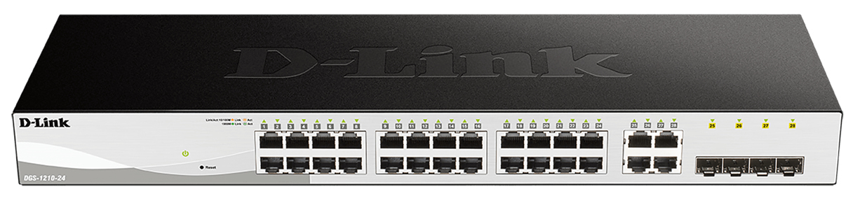 D-Link DGS-1210-24 netværksswitch Administreret L2 Gigabit Ethernet (10/100/1000) 1U Sort