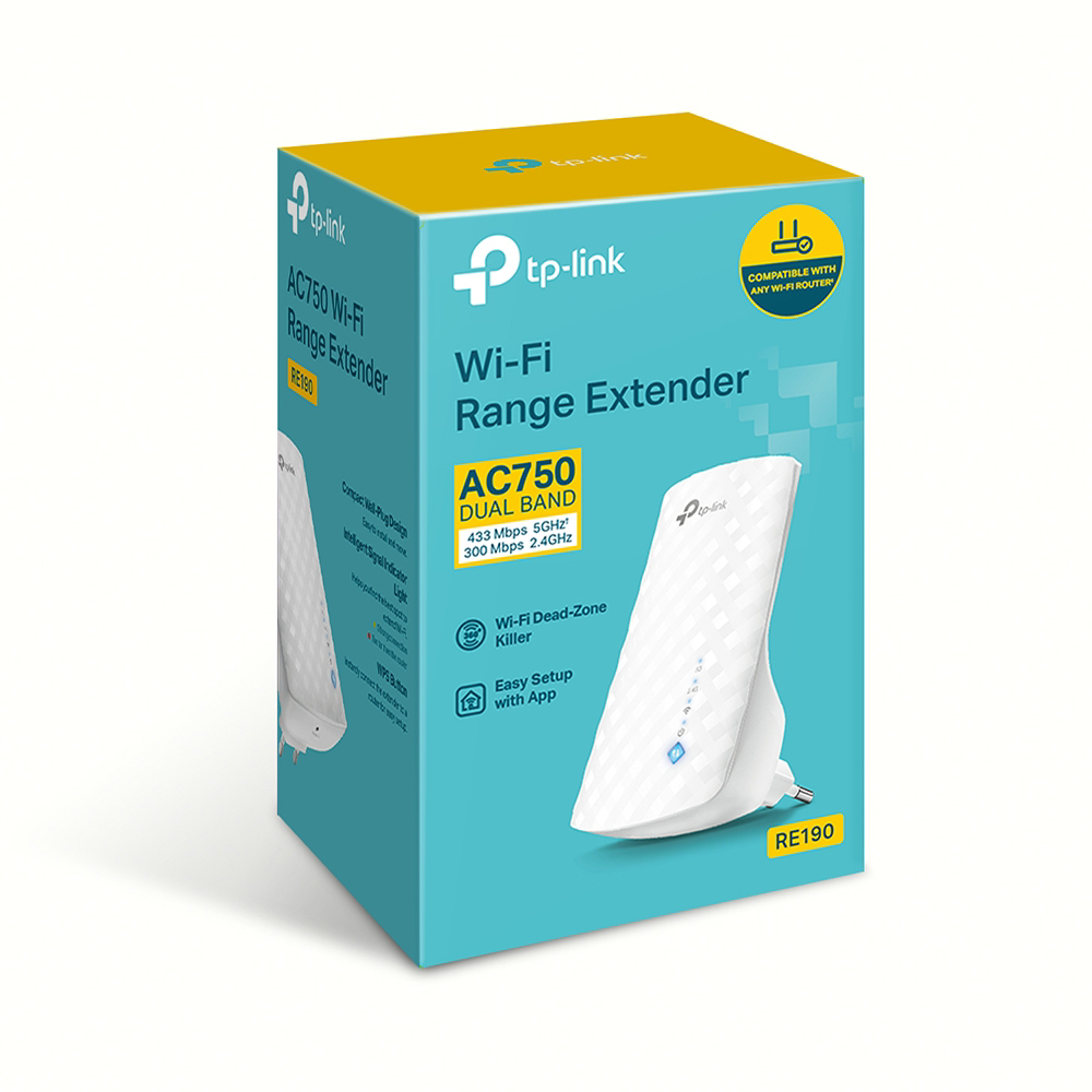 TP-Link RE190 netværk forlænger Netværksgentager Hvid