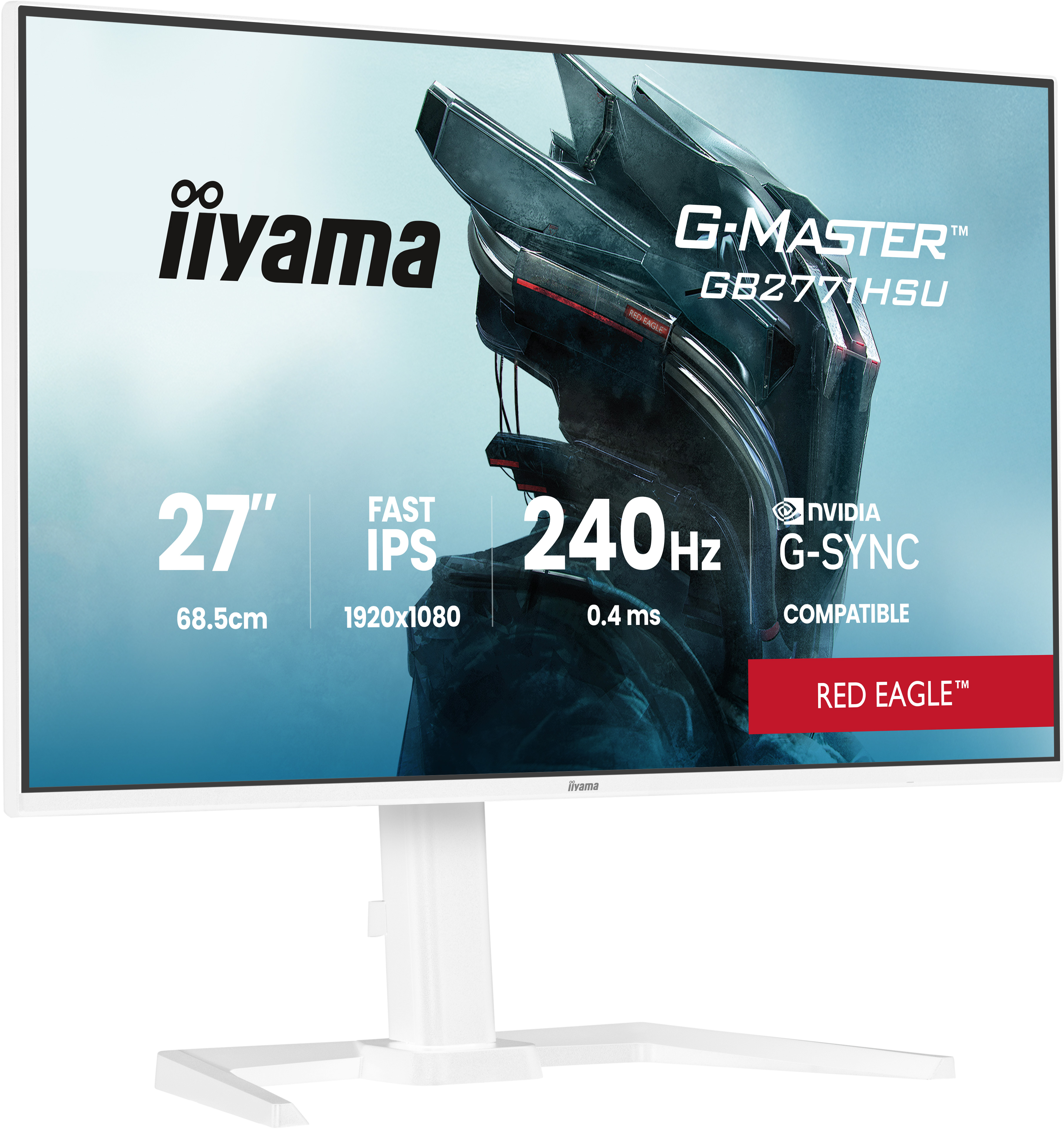 iiyama G-MASTER GB2771HSU-W1 computerskærm 68,6 cm (27") 1920 x 1080 pixel Hvid