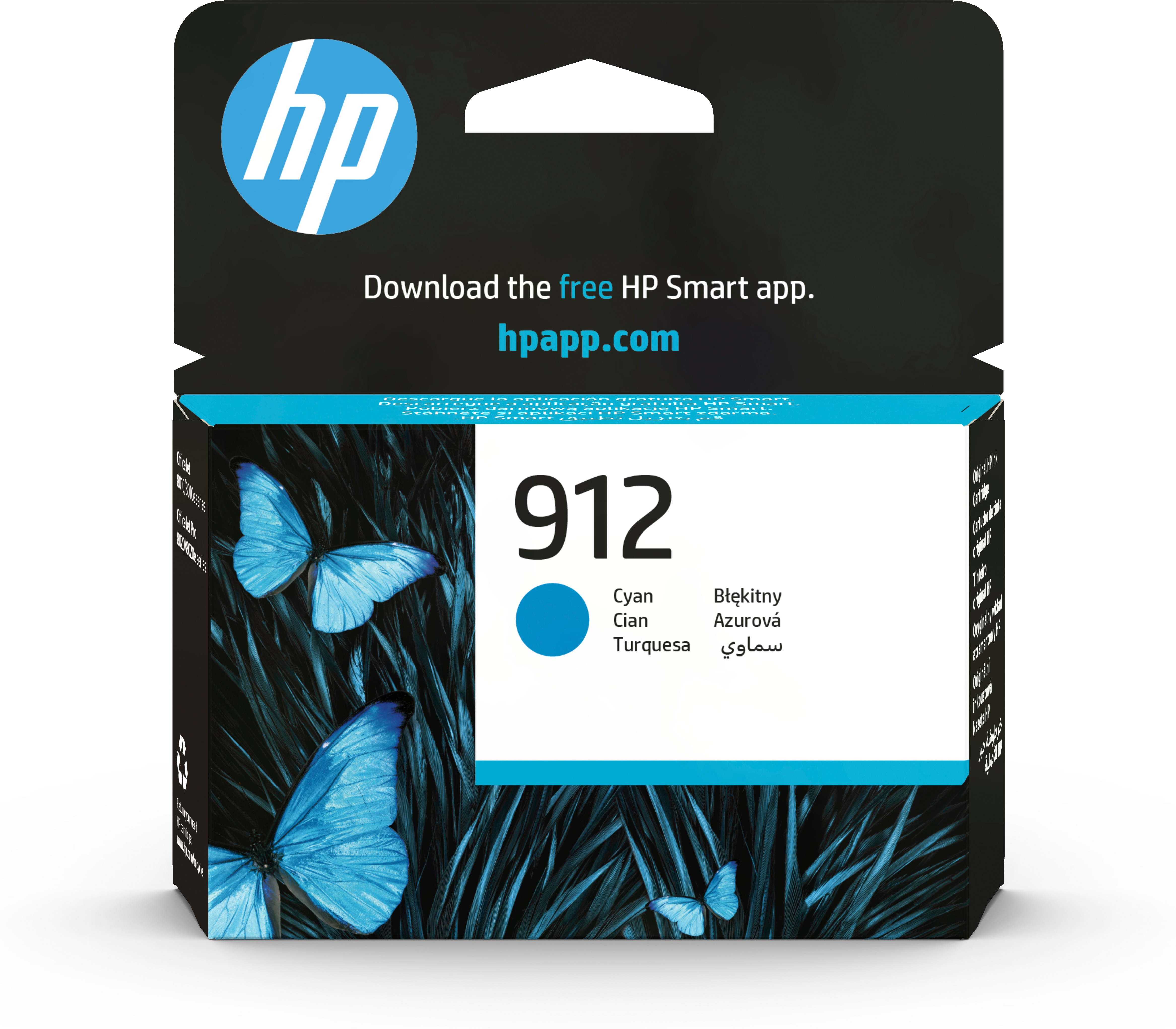 HP 912 Original Ink-blækpatron, cyan