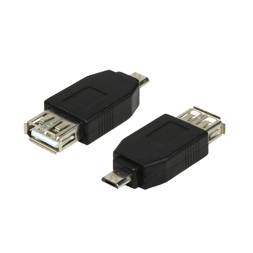 LogiLink AU0029 kabel kønsskifter USB 2.0 Micro-B USB 2.0-A Sort