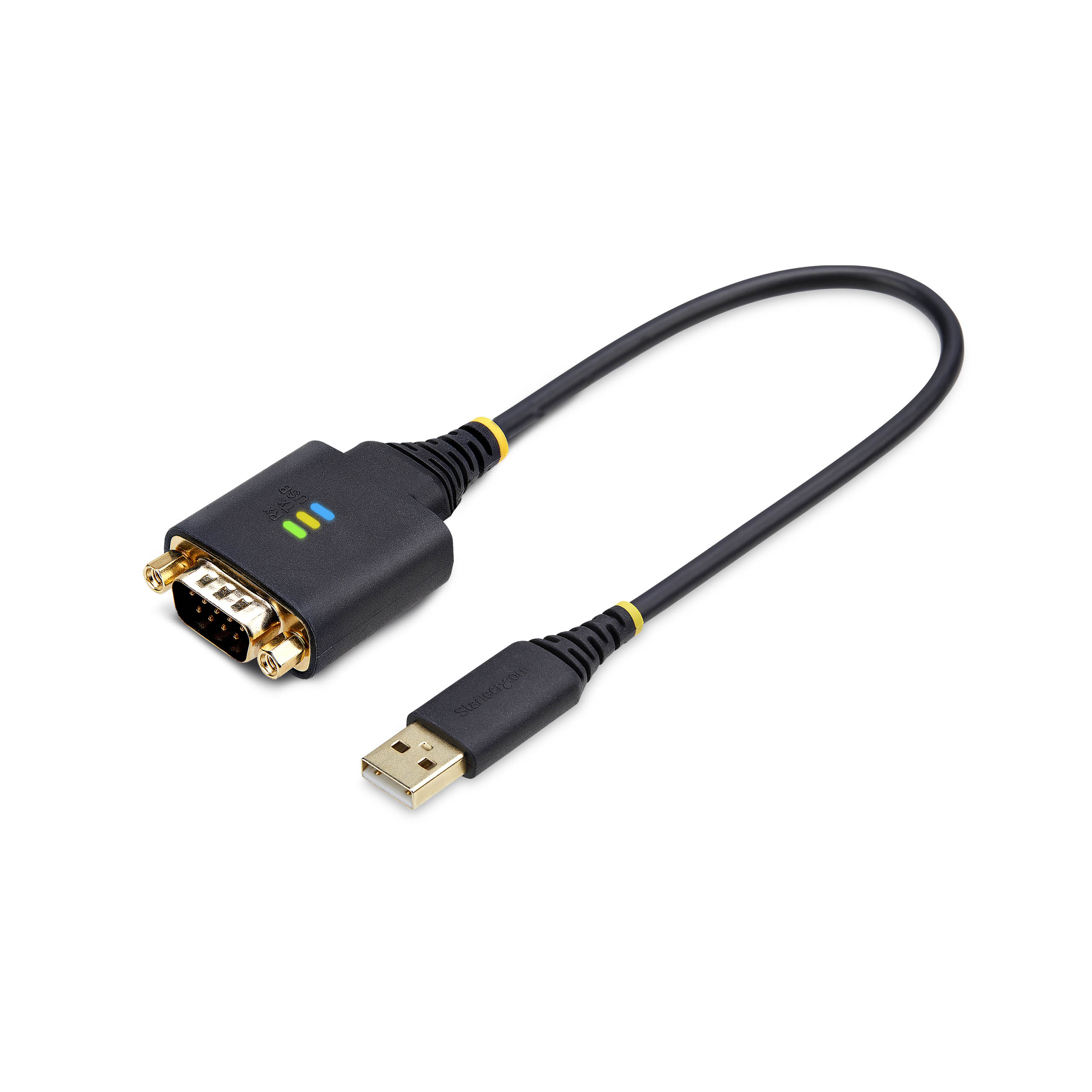 StarTech.com 1P1FFC-USB-SERIAL serielkabel Sort 0,3 m USB Type-A DB-9