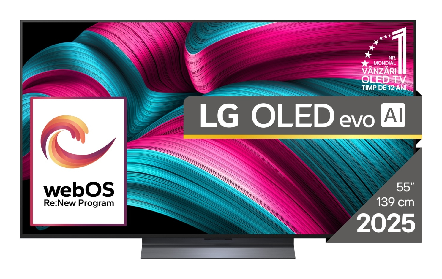 LG OLED evo AI OLED55C51LA TV 139,7 cm (55") 4K Ultra HD Smart TV Wi-Fi Sort
