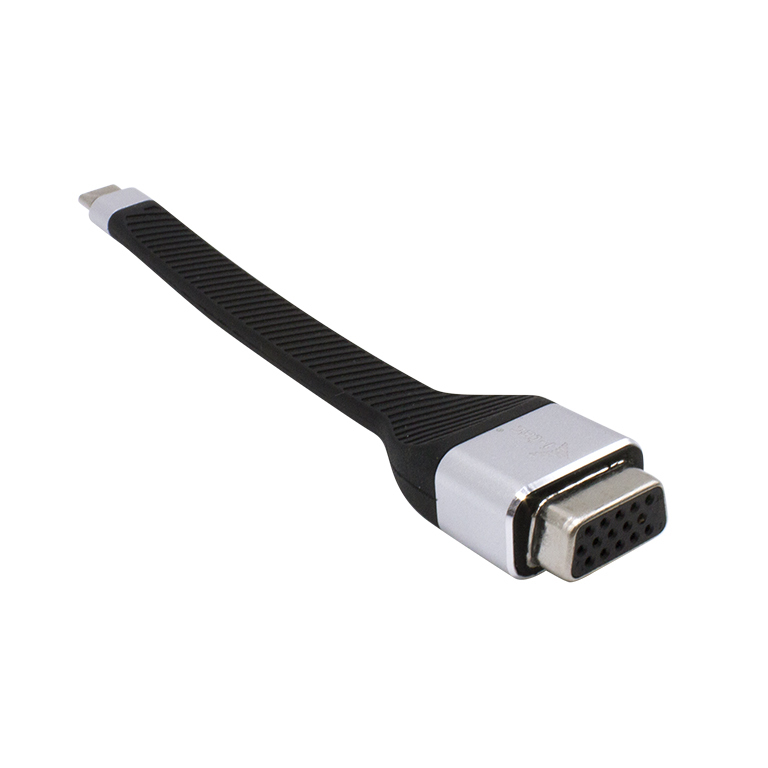 i-tec C31FLATVGA60HZ videokabel adapter 0,11 m USB Type-C VGA (D-Sub) Sort