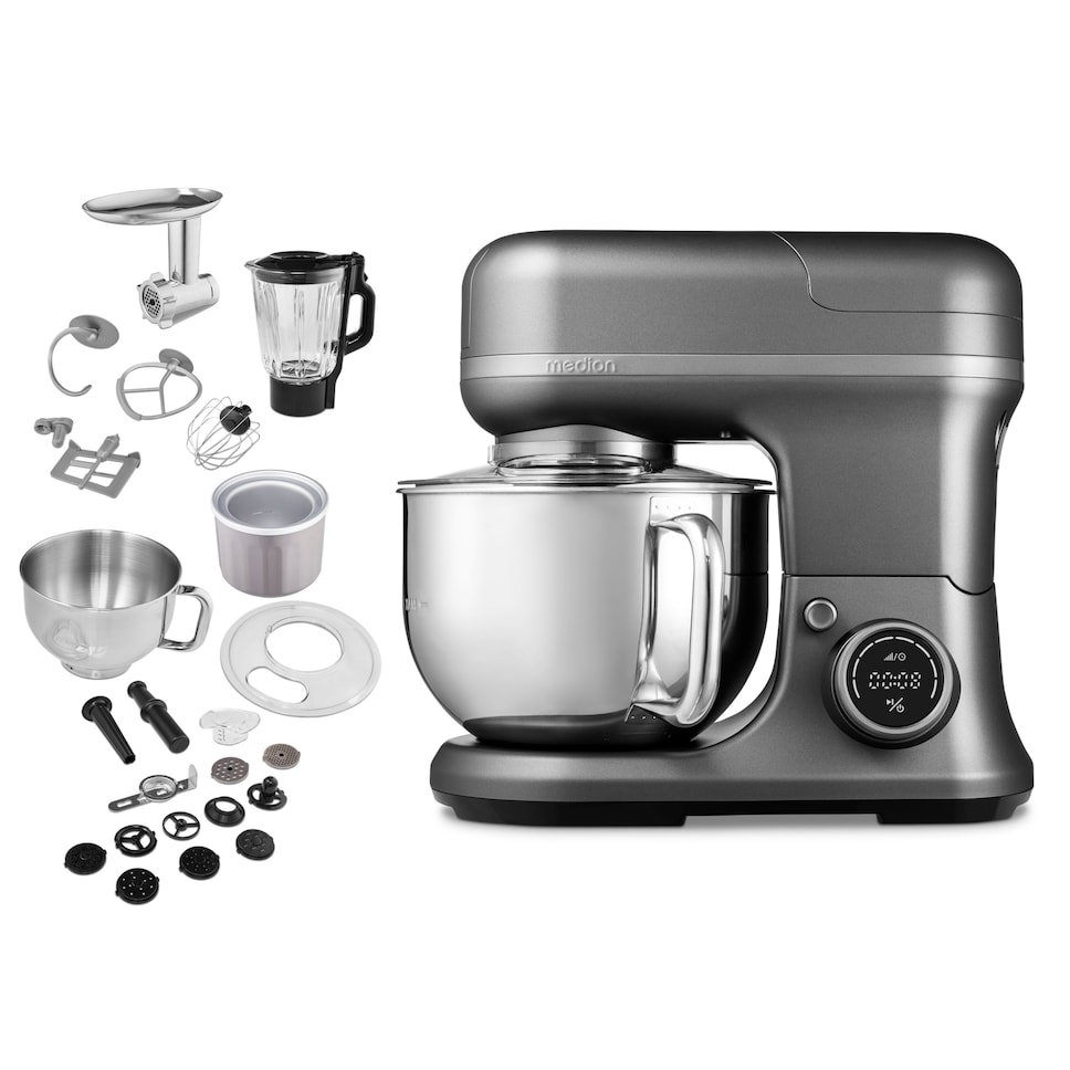 MEDION MD18440 foodprocessor 1200 W 5 L Grå