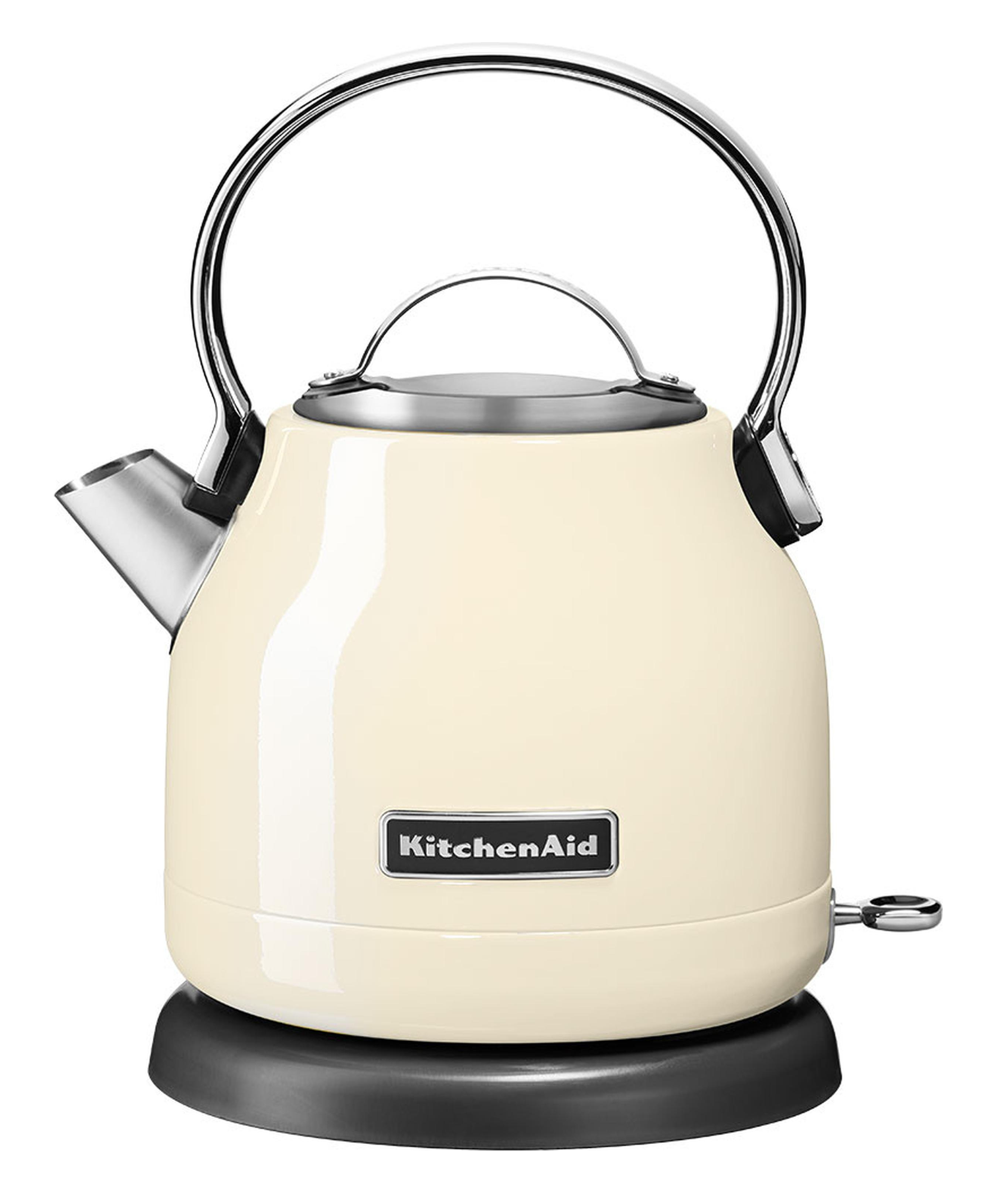 KitchenAid 5KEK1222EAC elkedel 1,25 L 2200 W Sort, Cremefarvet, Rustfrit stål