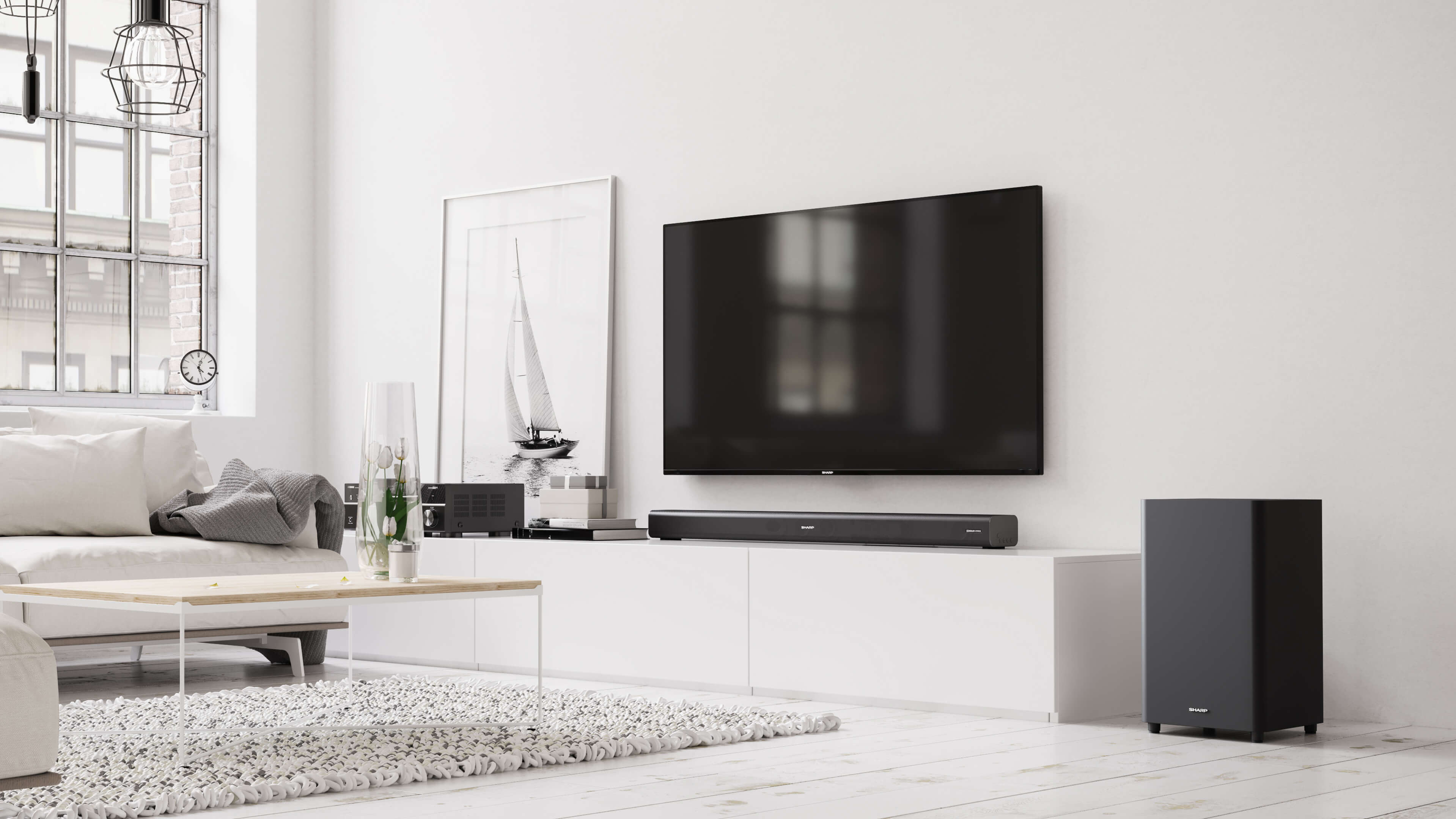 Sharp HT-SBW460 SoundBar højttaler Metallic 3.1 kanaler 440 W