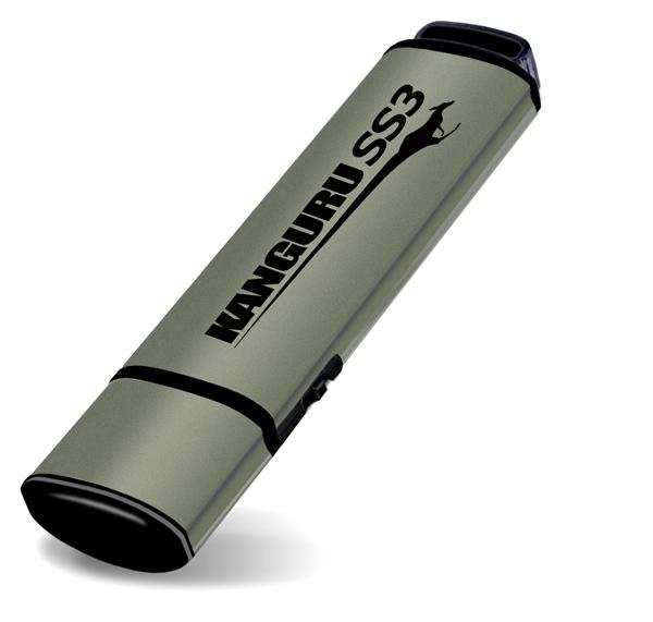 iStorage Kanguru SS3 USB-nøgle 128 GB USB Type-A 3.2 Gen 1 (3.1 Gen 1) Aluminium