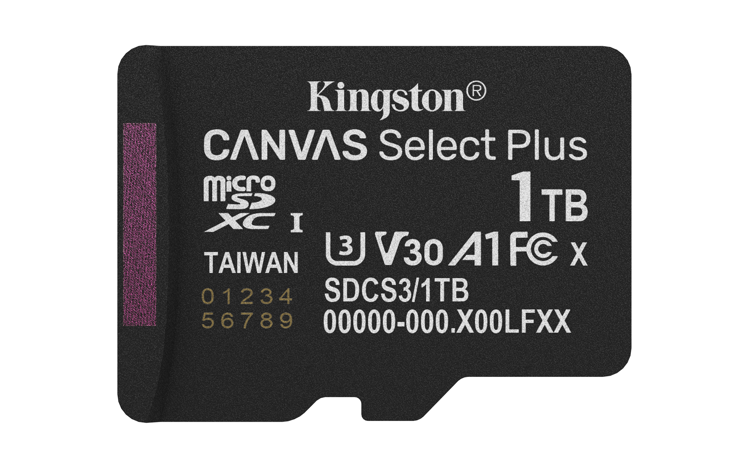 Kingston Technology 1 TB micSDXC Canvas Select Plus Gen3 150R A1, enkelt pakke uden ADP