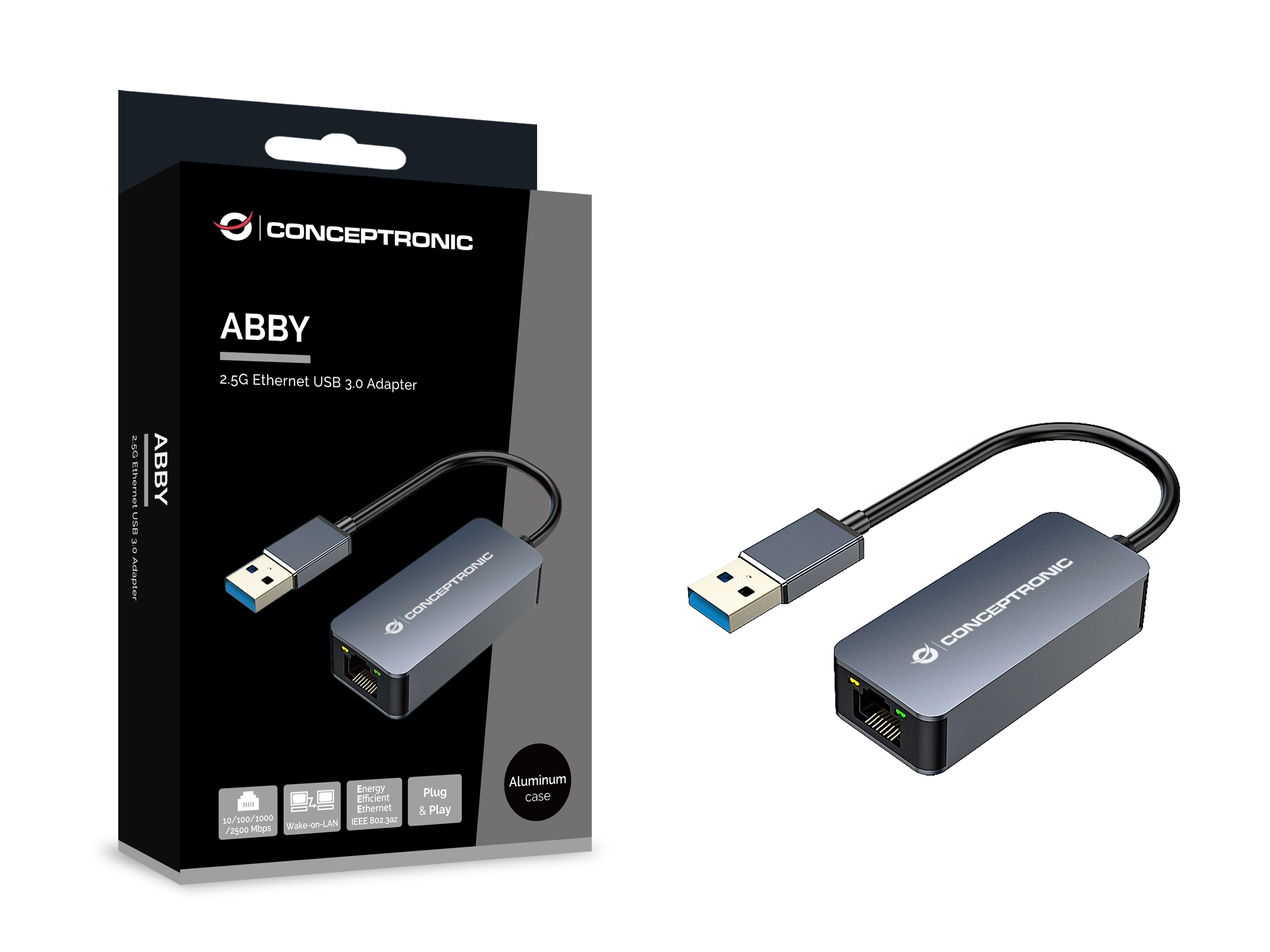 Conceptronic ABBY12G netværkskort Ethernet 2500 Mbit/s