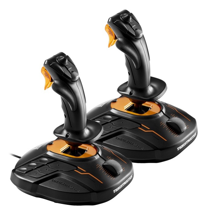 Thrustmaster T.16000M FCS SPACE SIM DUO Sort, Orange USB Flightstick Analog/digital PC